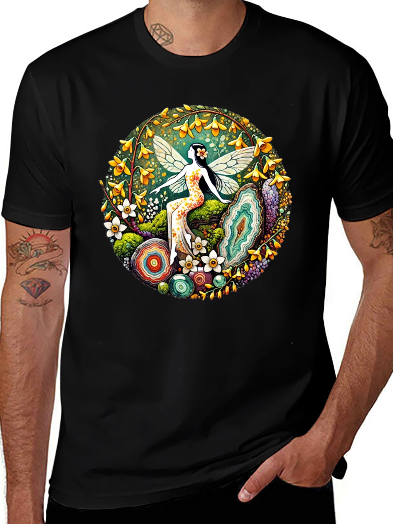 Variant 16 of Fairy Circle Graphic Tee - Nature Inspired Design