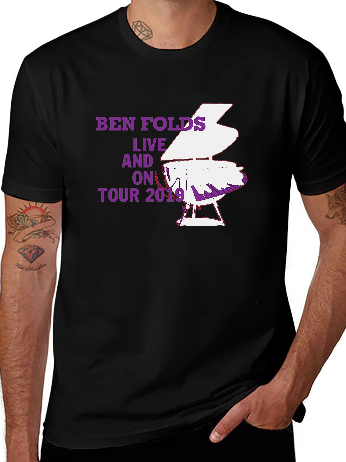 Ben Folds Live On Tour 2019 Black T-Shirt