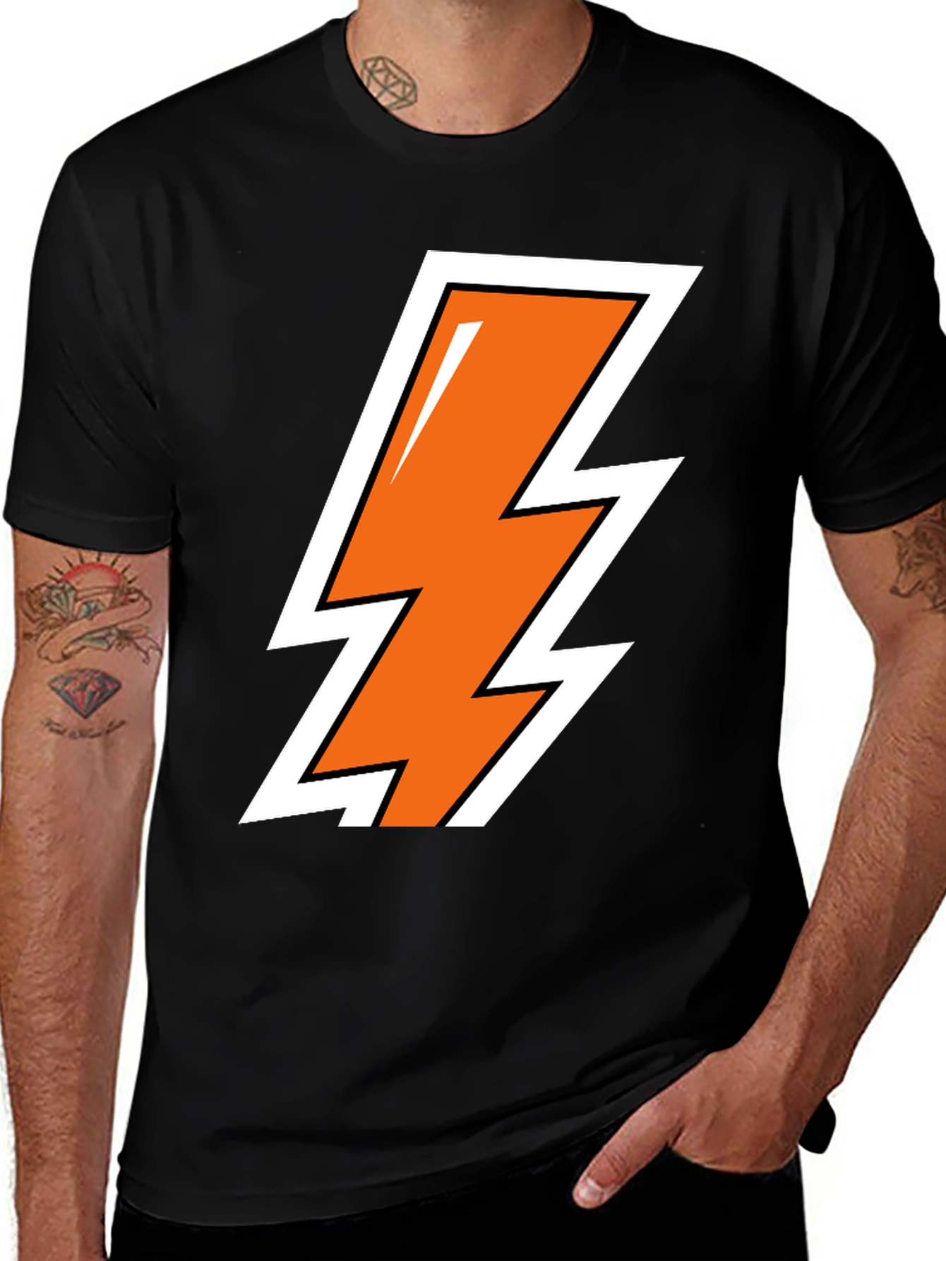 Variant 8 of Bold Lightning Bolt Graphic T-Shirt