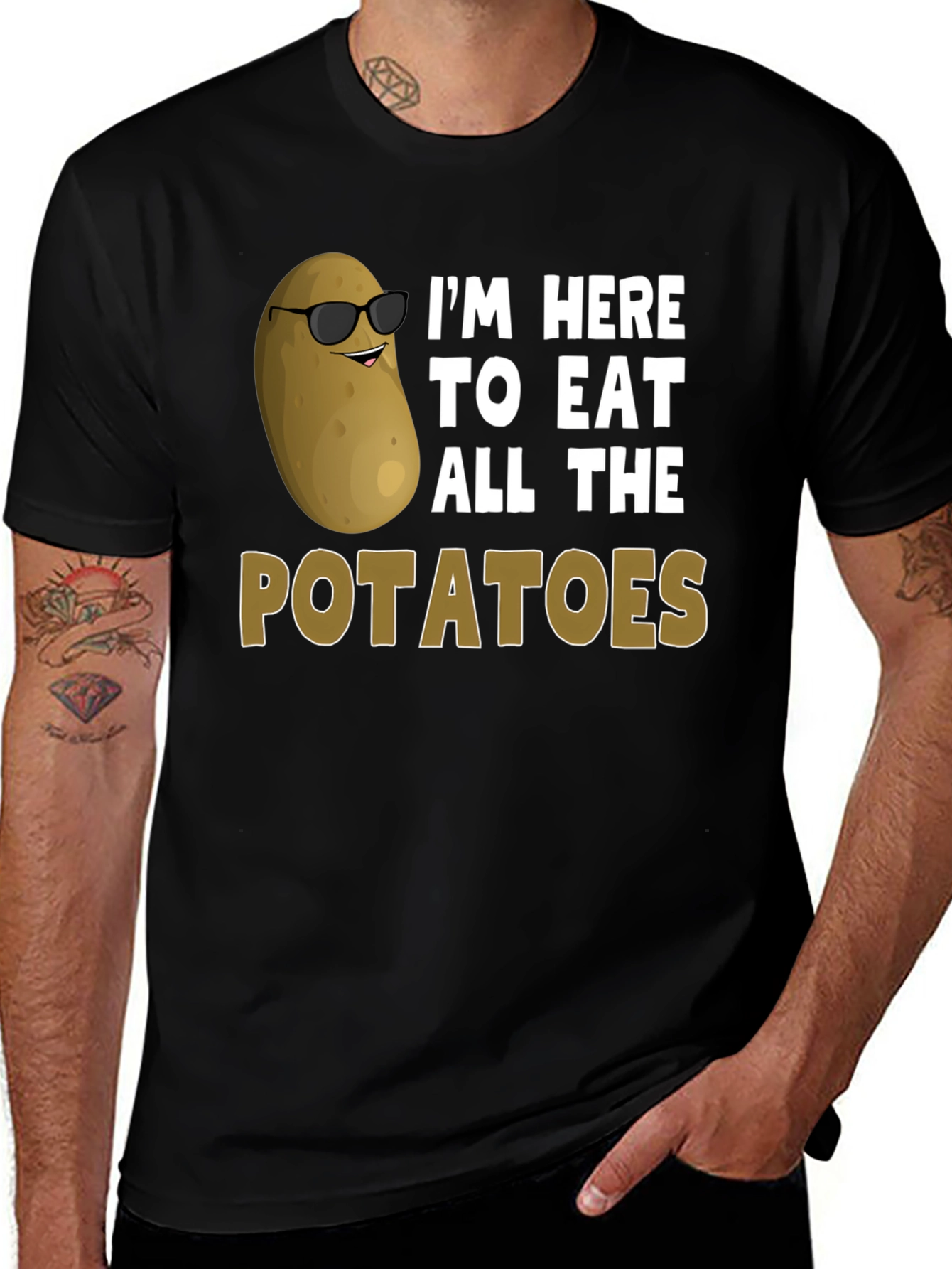 Variant 18 of Funny Potato Lover T-Shirt - Eat All The Potatoes!