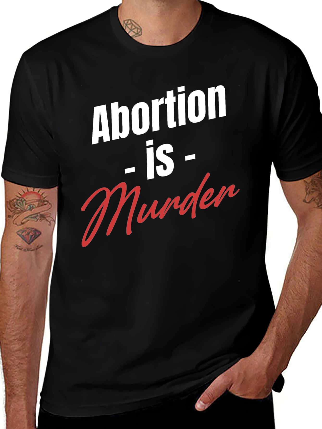 Variant 27 of Statement T-Shirt - Abortion is Murder