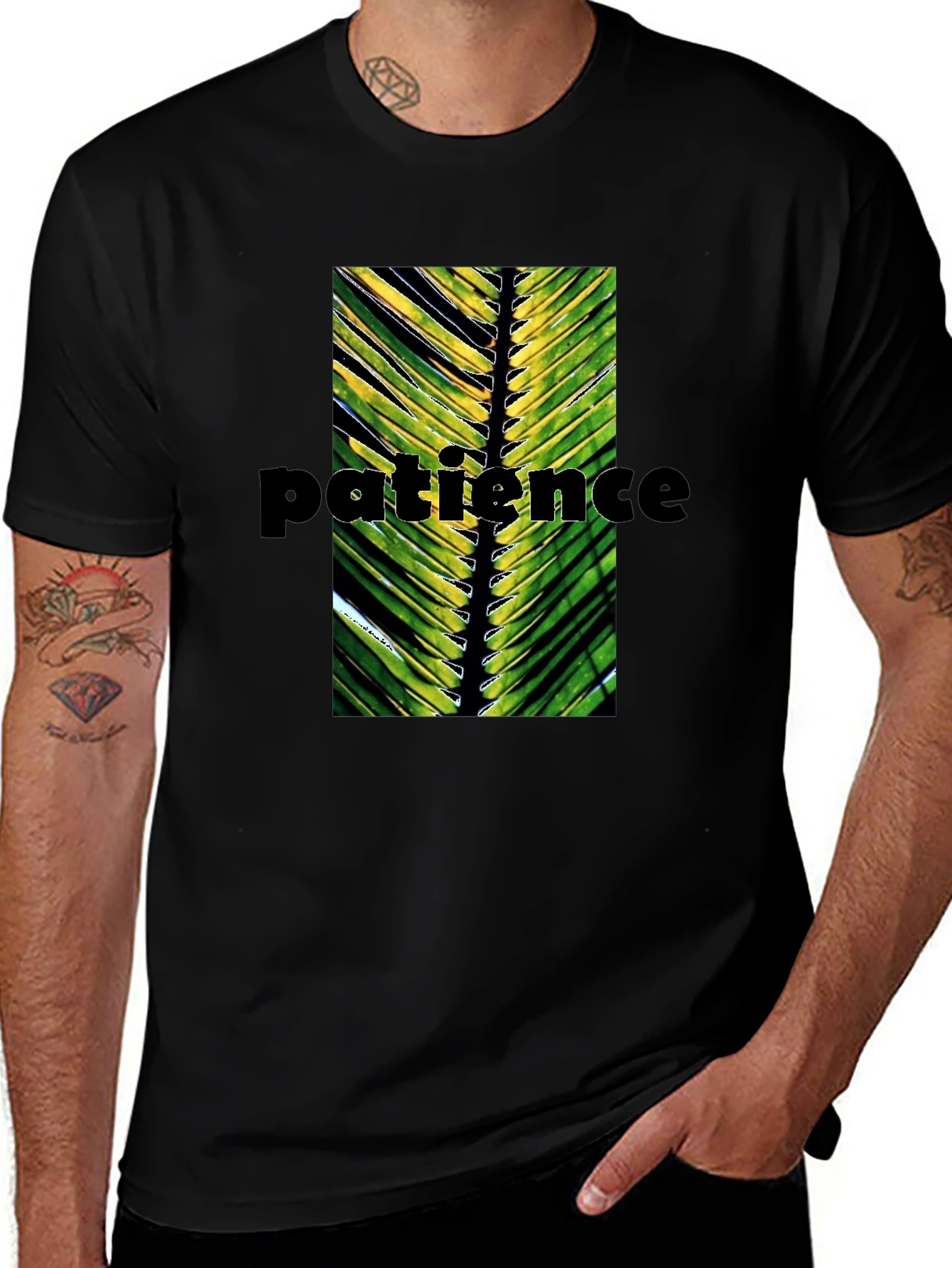 Patience Palm Leaf Graphic T-Shirt