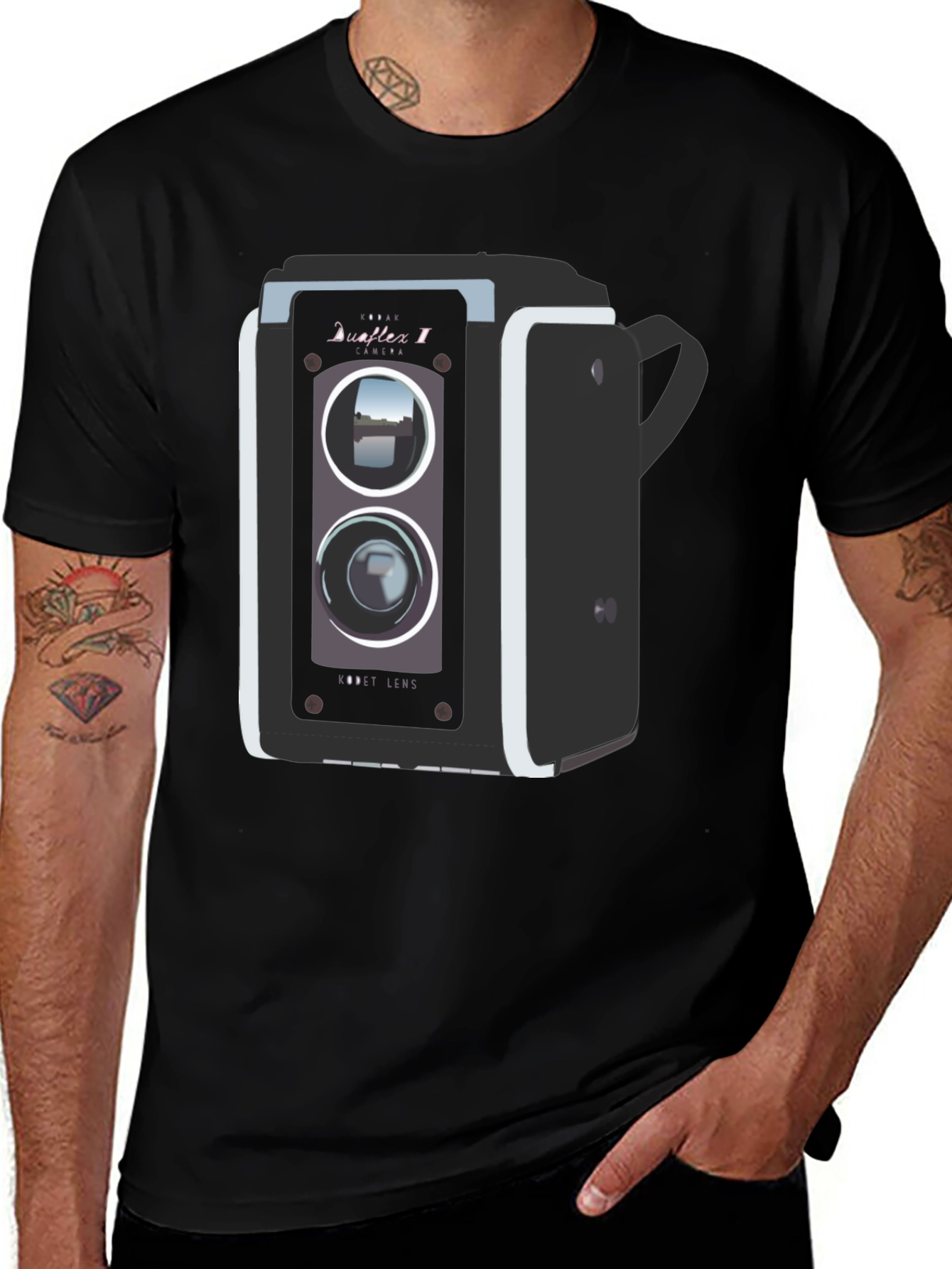 Variant 18 of Vintage Camera Graphic Tee - Retro Style Black T-Shirt