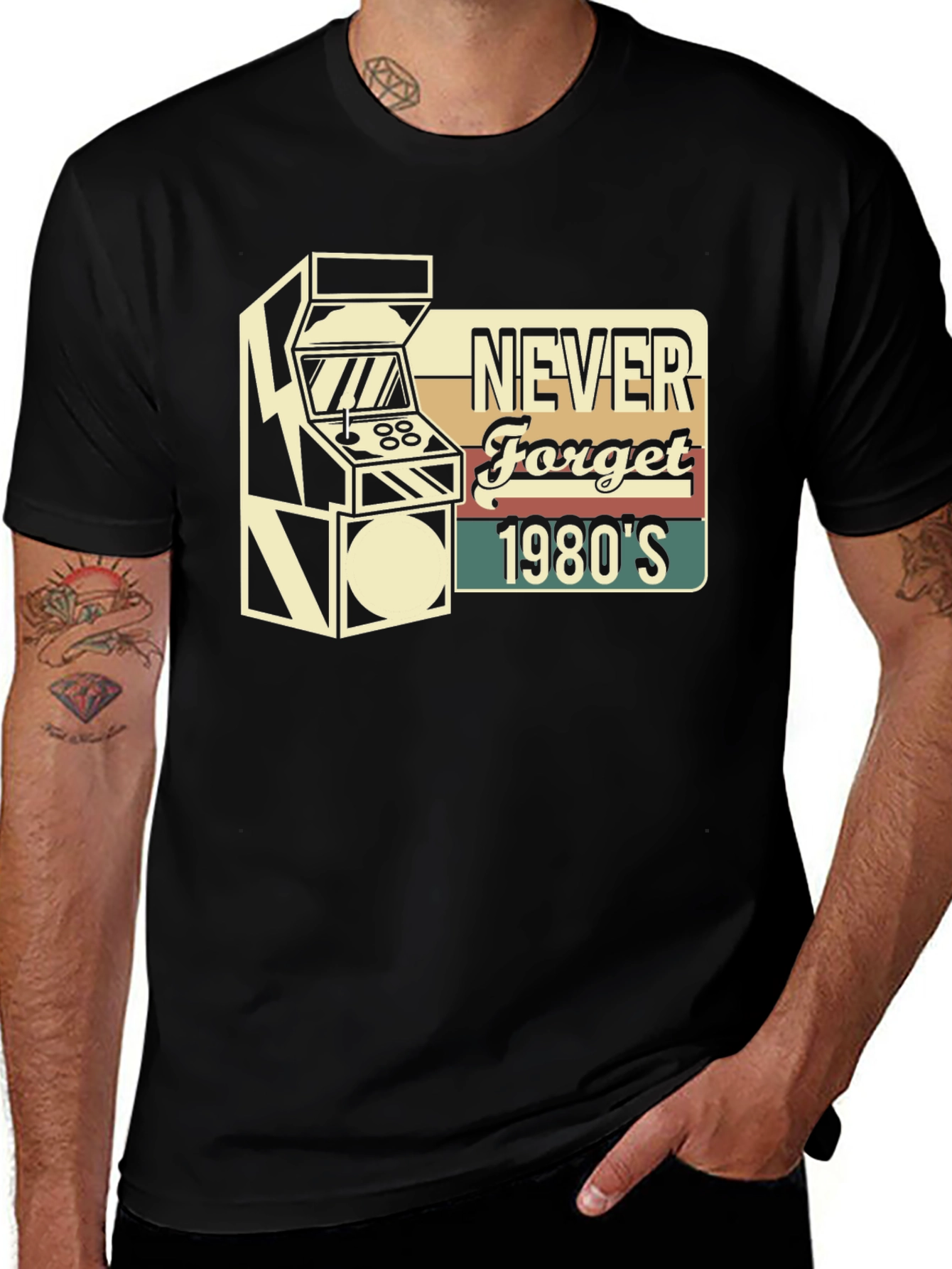Variant 28 of Retro Arcade T-Shirt - Never Forget the 1980's