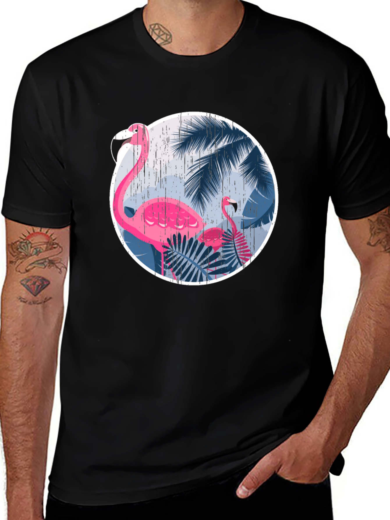 Variant 4 of Tropical Flamingo Graphic Tee - Stylish Summer Shirt