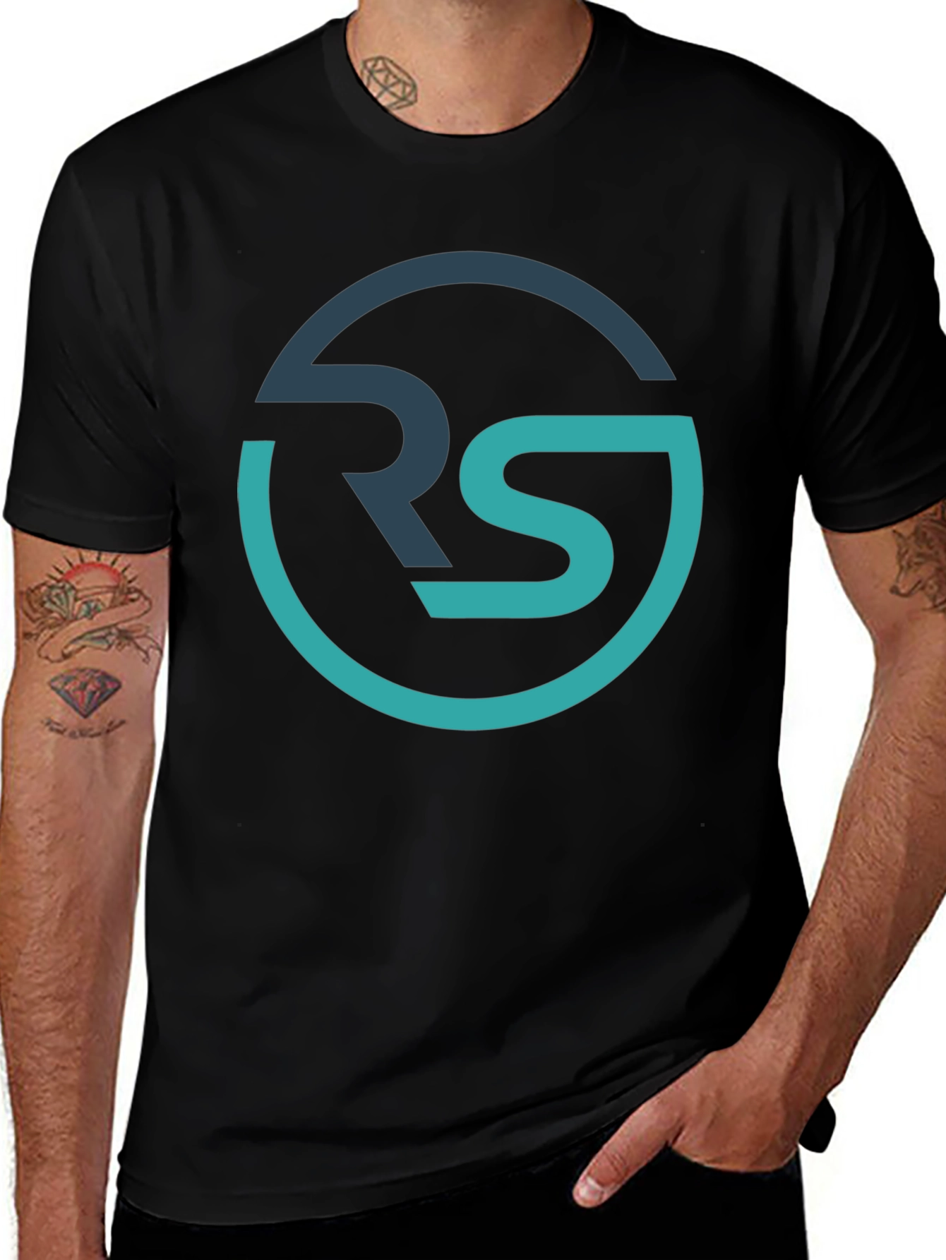 Variant 18 of RS Graphic Tee - Stylish Men's Black T-Shirt