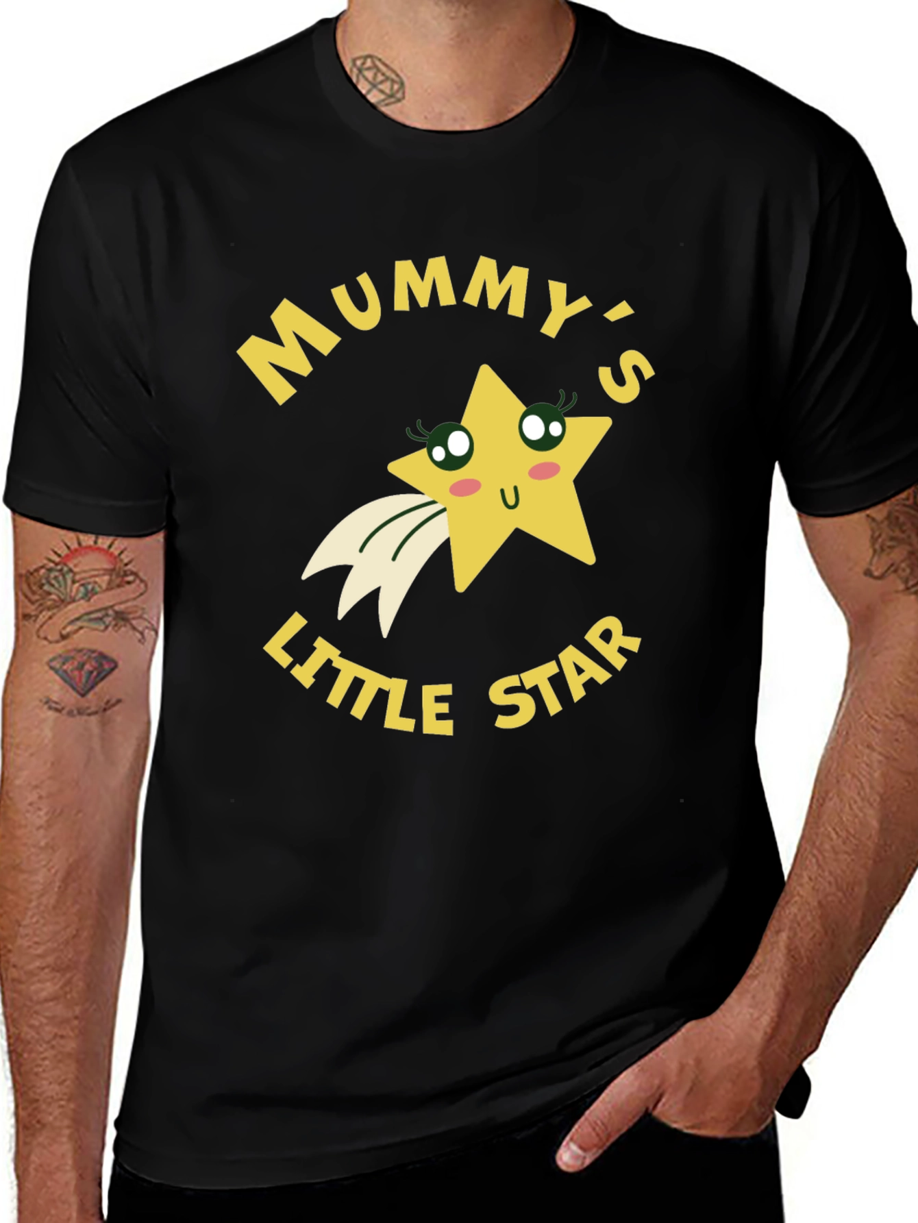 Variant 5 of Mummy's Little Star Black T-Shirt