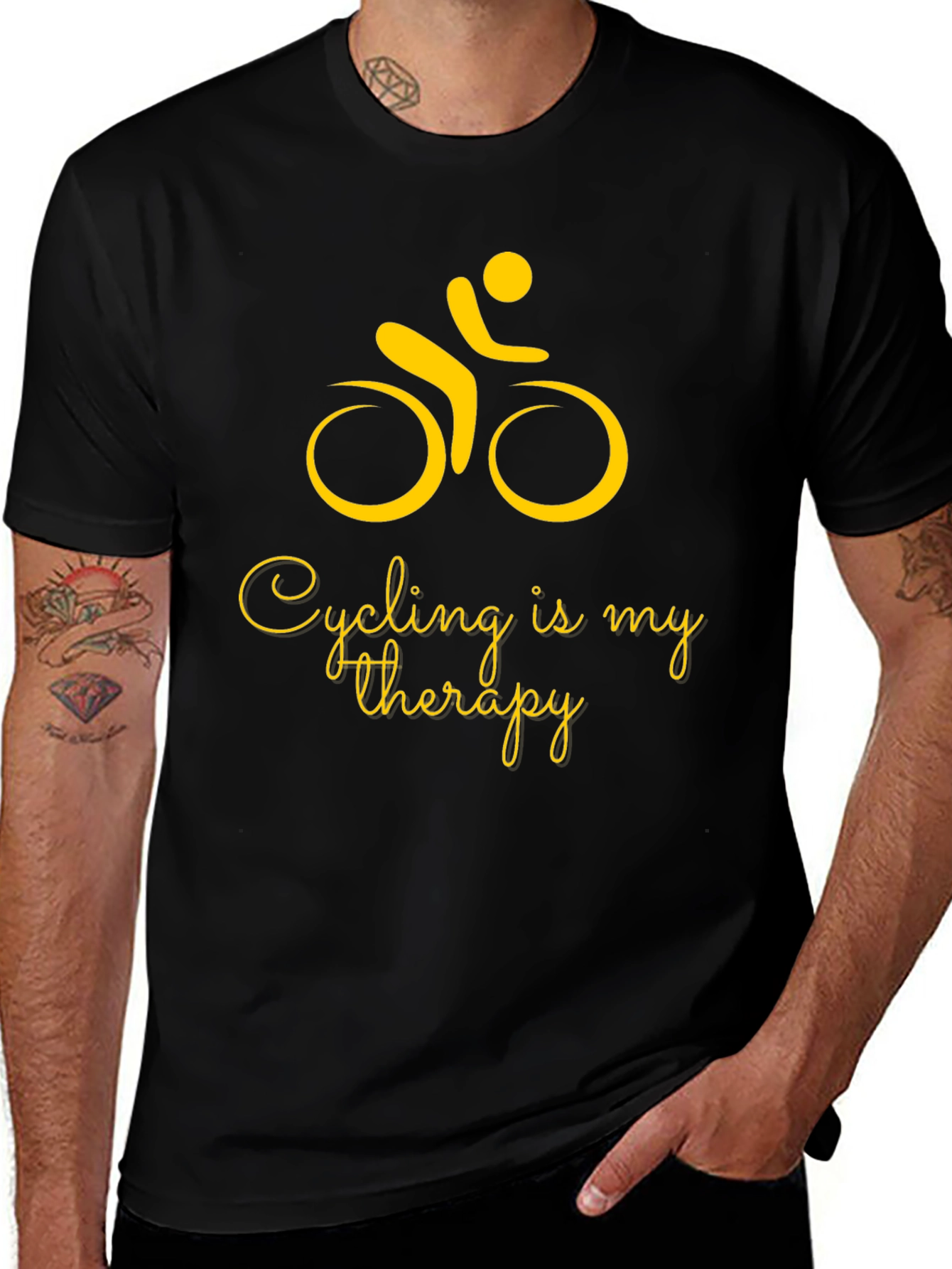 Variant 7 of Cycling is My Therapy Graphic Tee