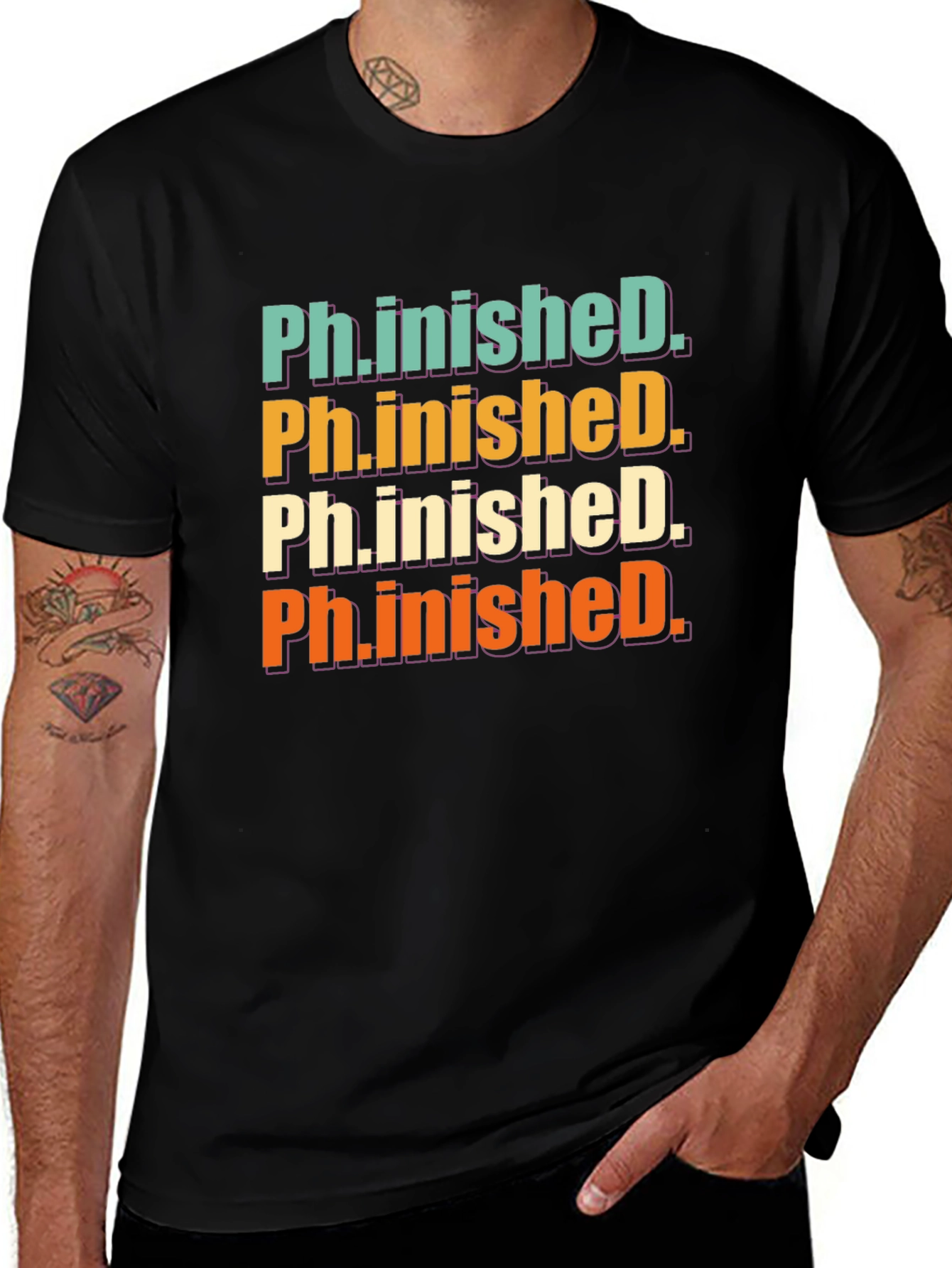 Variant 14 of Ph.inished. Graphic T-Shirt - Graduation Gift