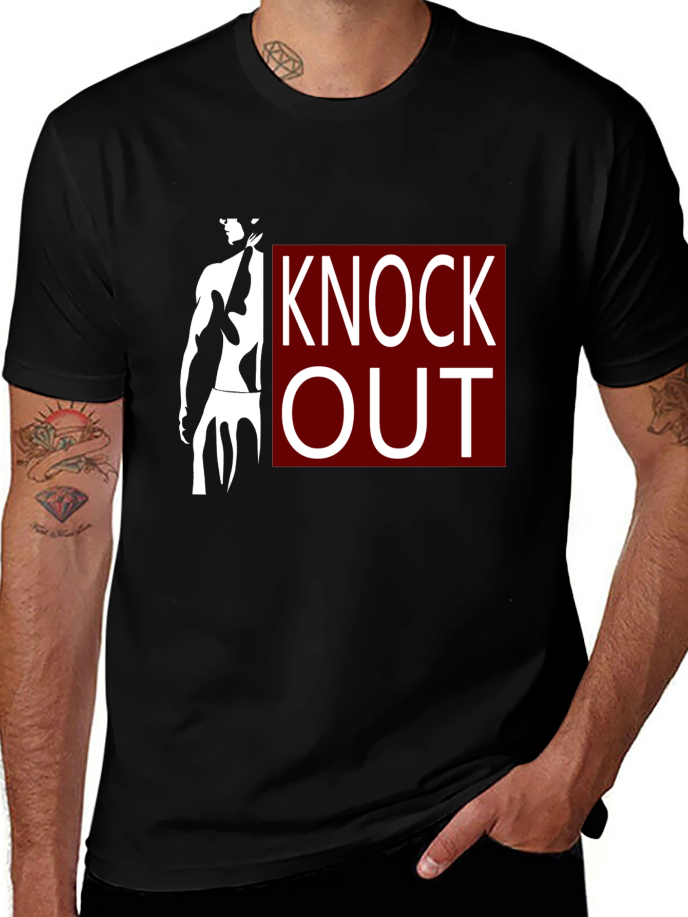 Variant 14 of Knock Out Graphic T-Shirt - Black