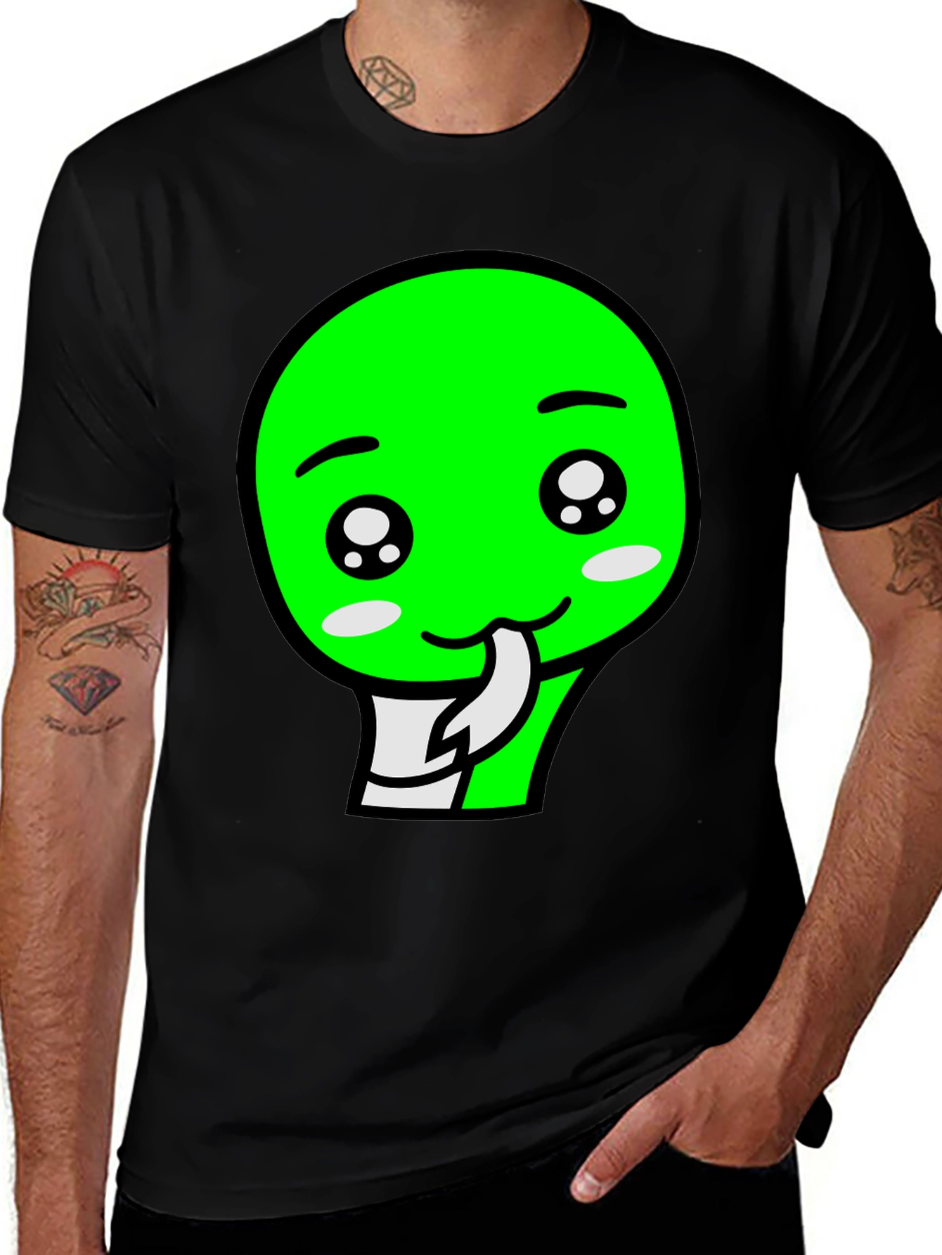 Variant 25 of Kawaii Green Snake T-Shirt