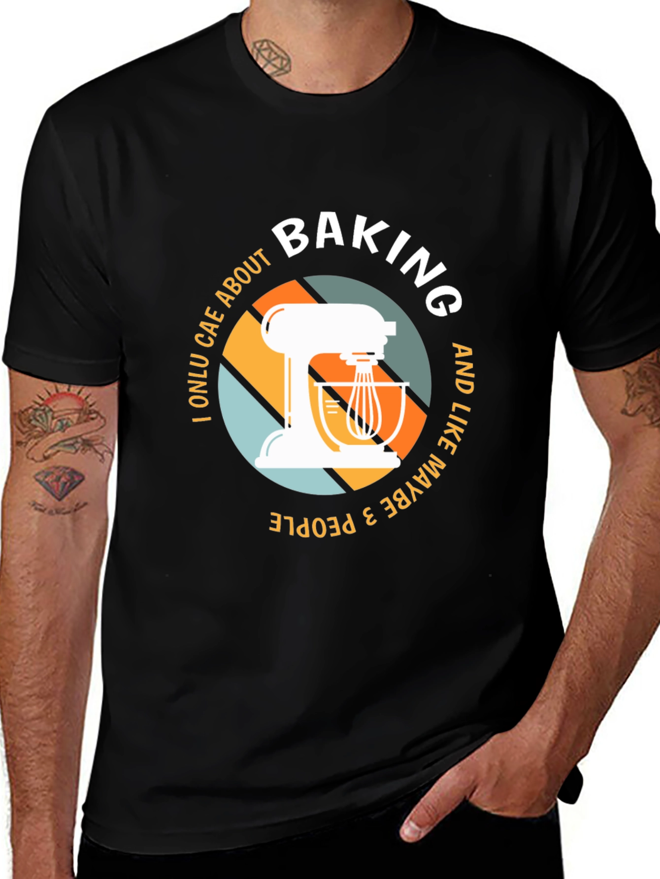 Variant 15 of Baking Lover Graphic T-Shirt - I Only Care About Baking