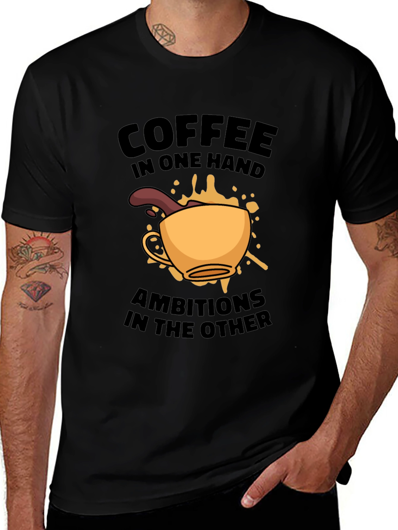Variant 2 of Coffee and Ambition Graphic T-Shirt
