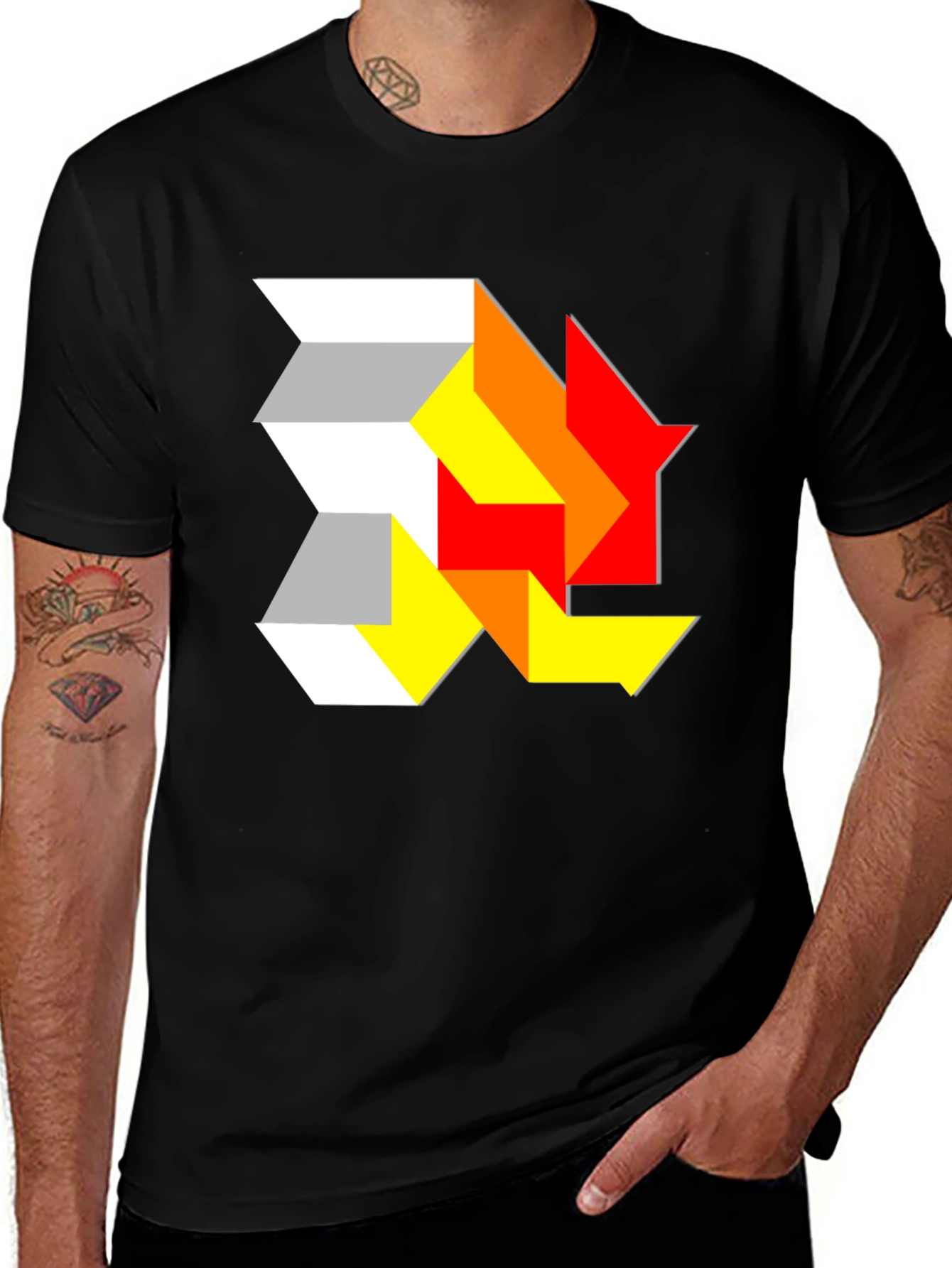 Variant 14 of Abstract Geometric Graphic Tee - Modern Design T-Shirt
