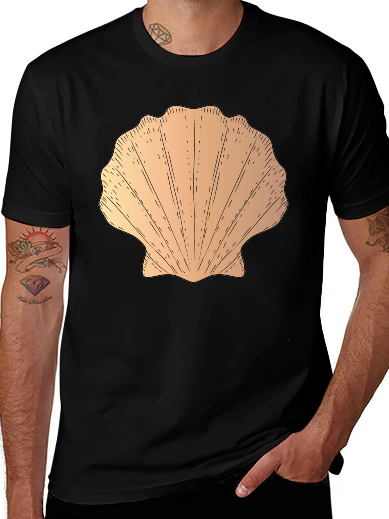 Variant 5 of Seashell Graphic Tee - Coastal Style T-Shirt