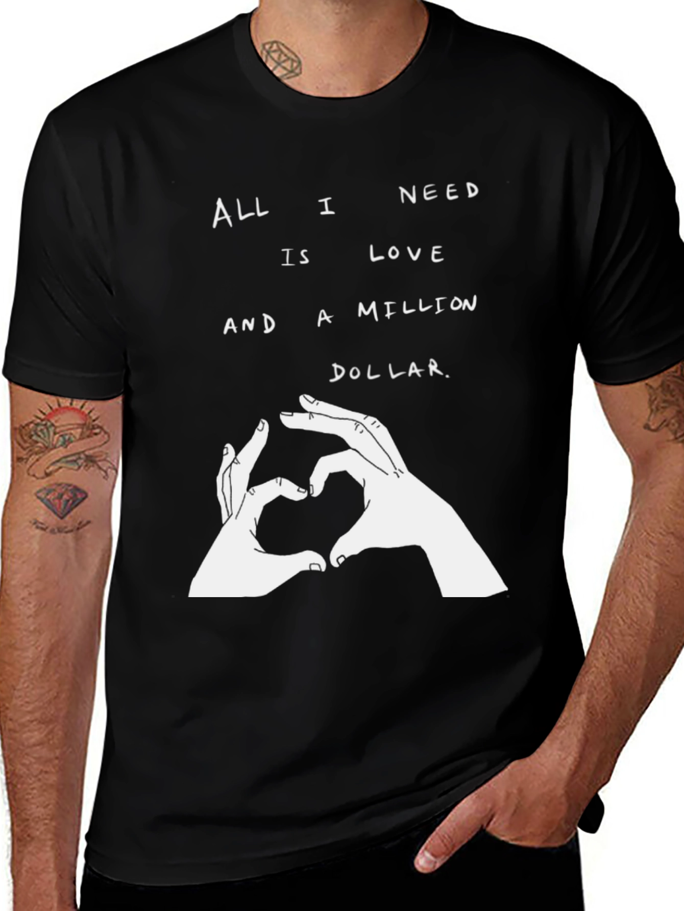 Variant 16 of Love & Million Dollar T-Shirt - Stylish Graphic Tee