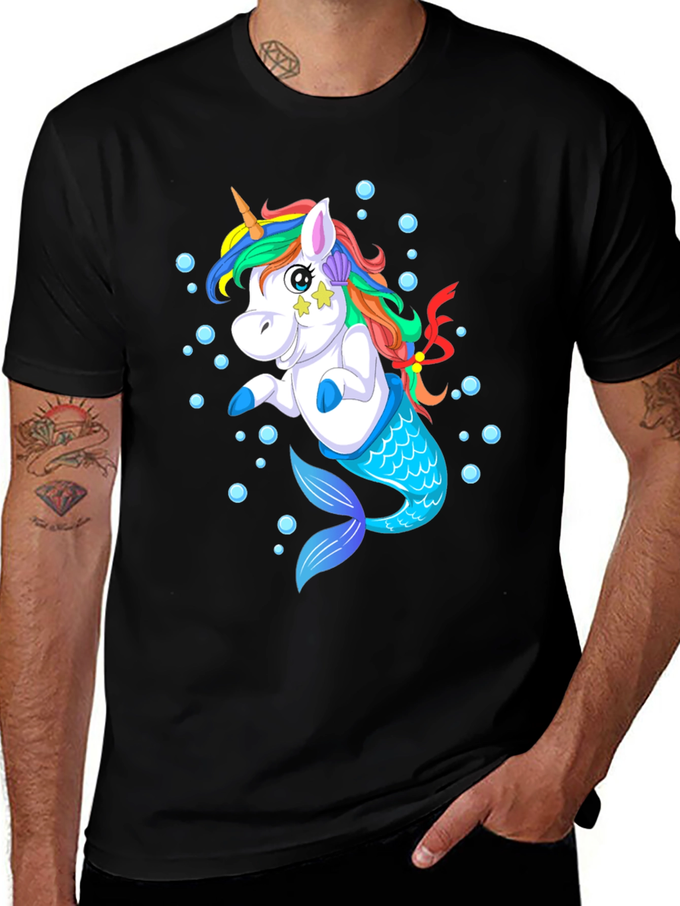 Variant 24 of Unicorn Mermaid T-Shirt - Mythical Creature Design