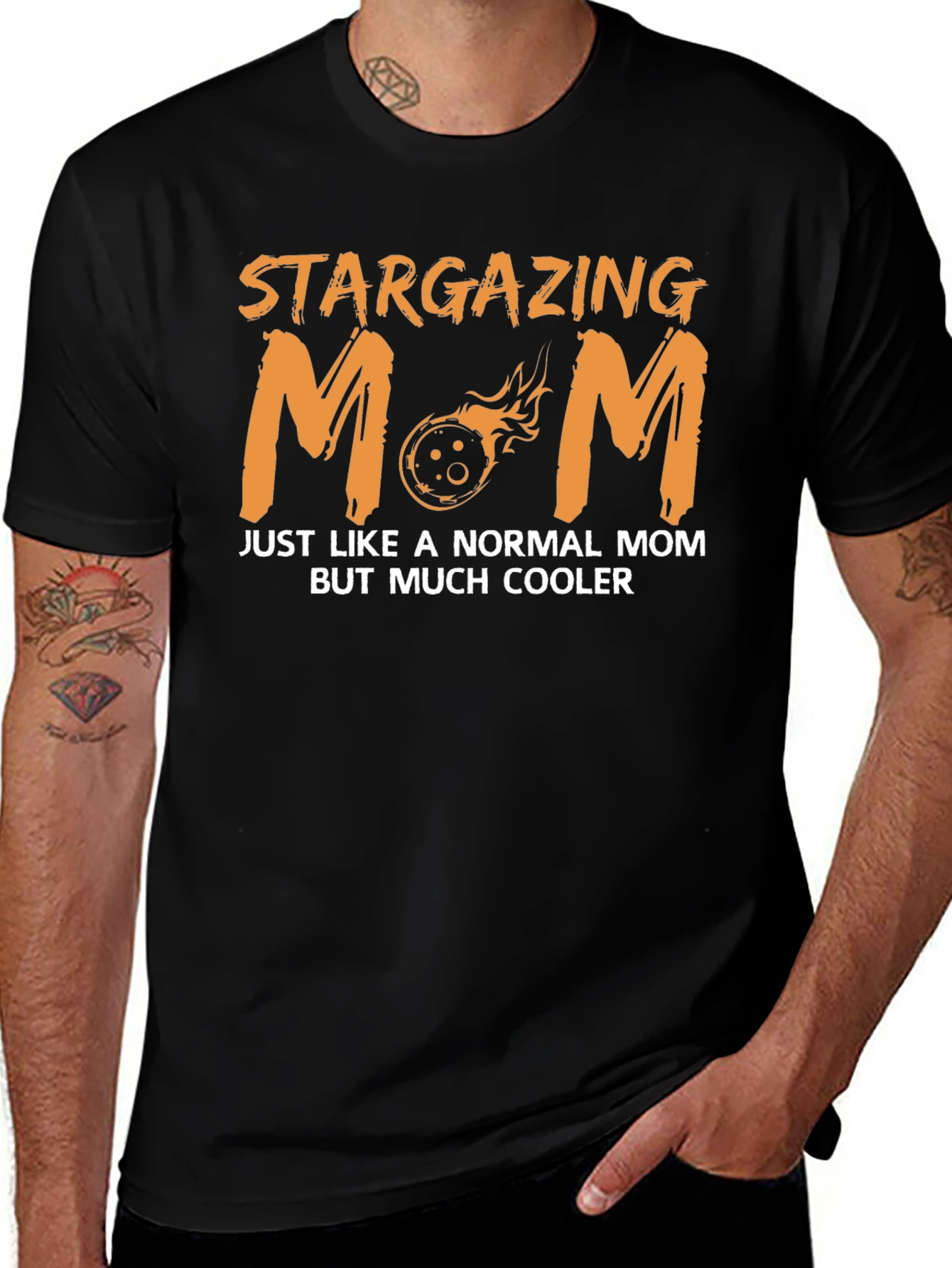 Stargazing Mom T-Shirt - Cool Celestial Design