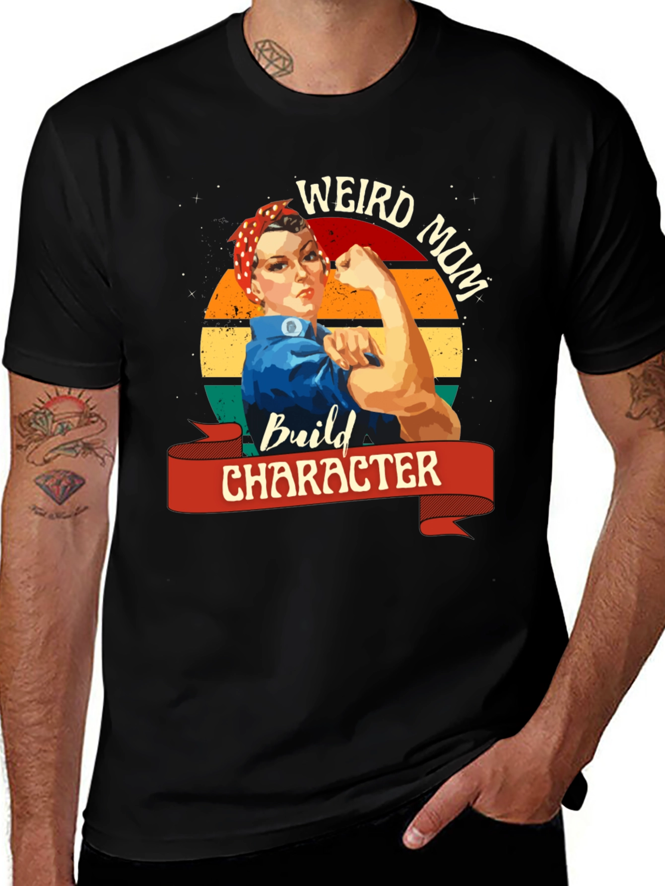 Variant 14 of Weird Mom Build Character T-Shirt