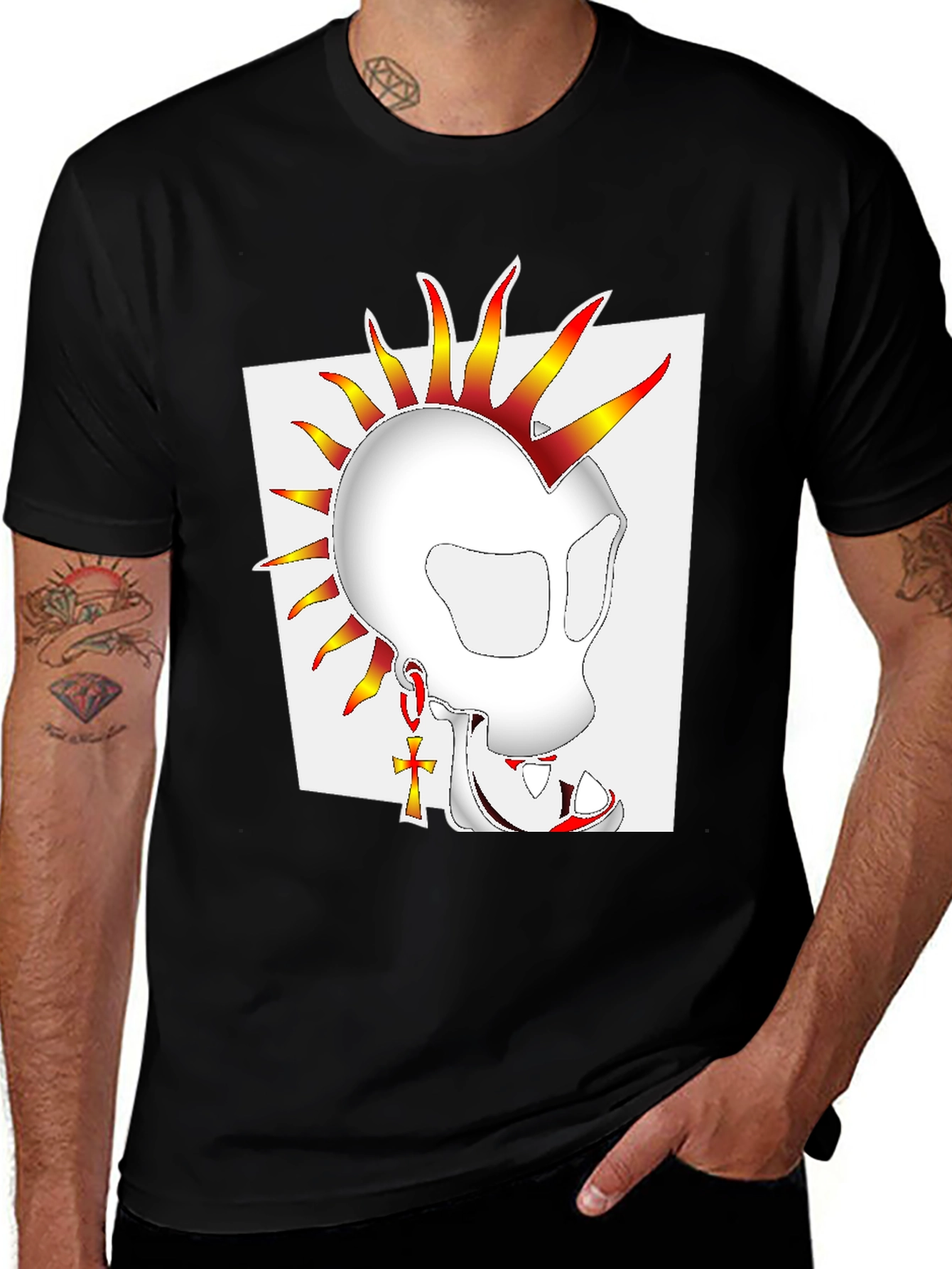 Variant 12 of Skull Punk Graphic Tee - Edgy Streetwear Style
