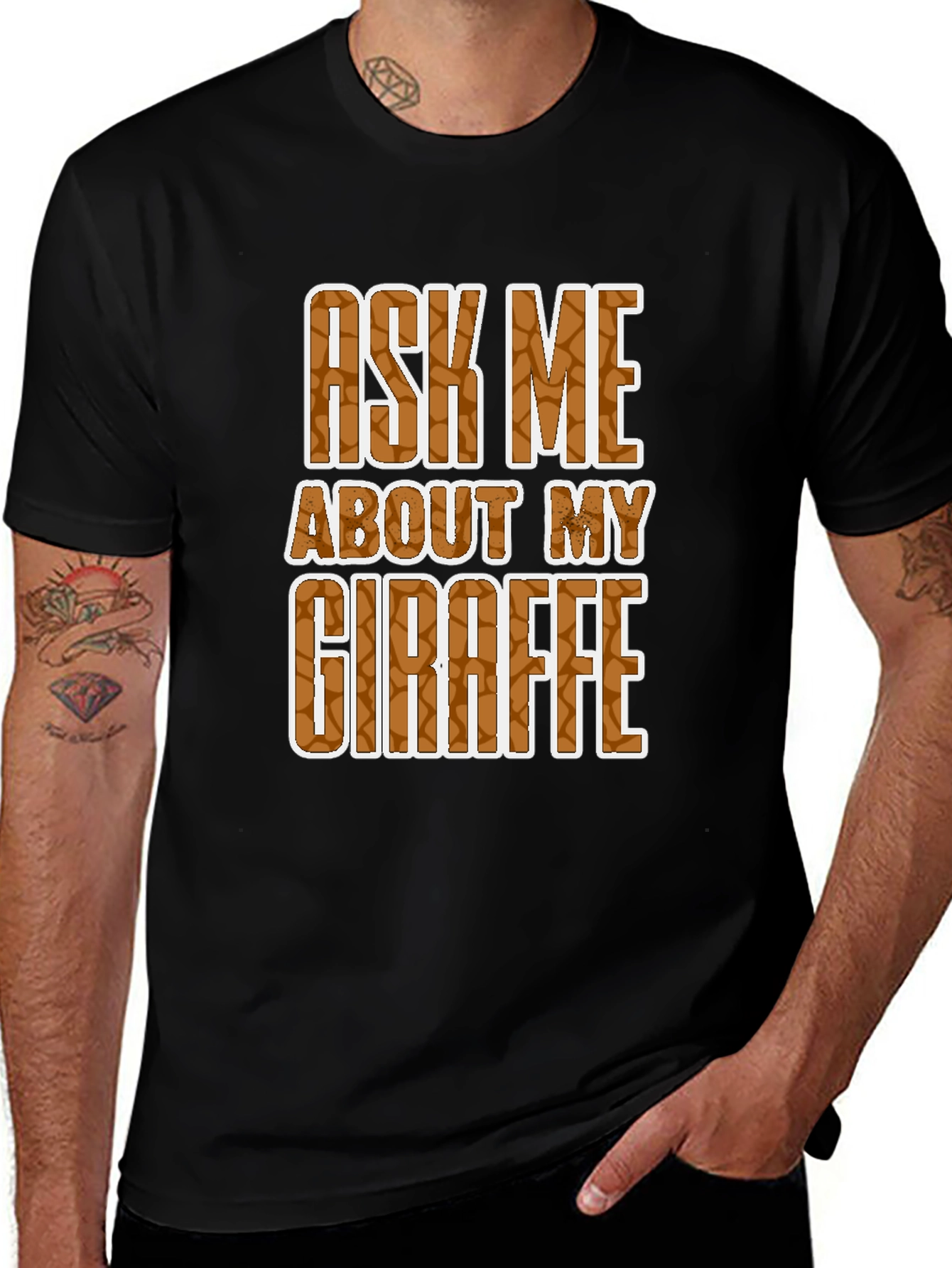 Variant 17 of Ask Me About My Giraffe T-Shirt