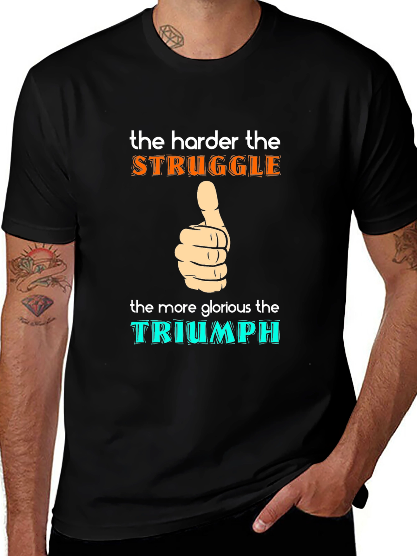 Inspirational Graphic Tee: Struggle & Triumph