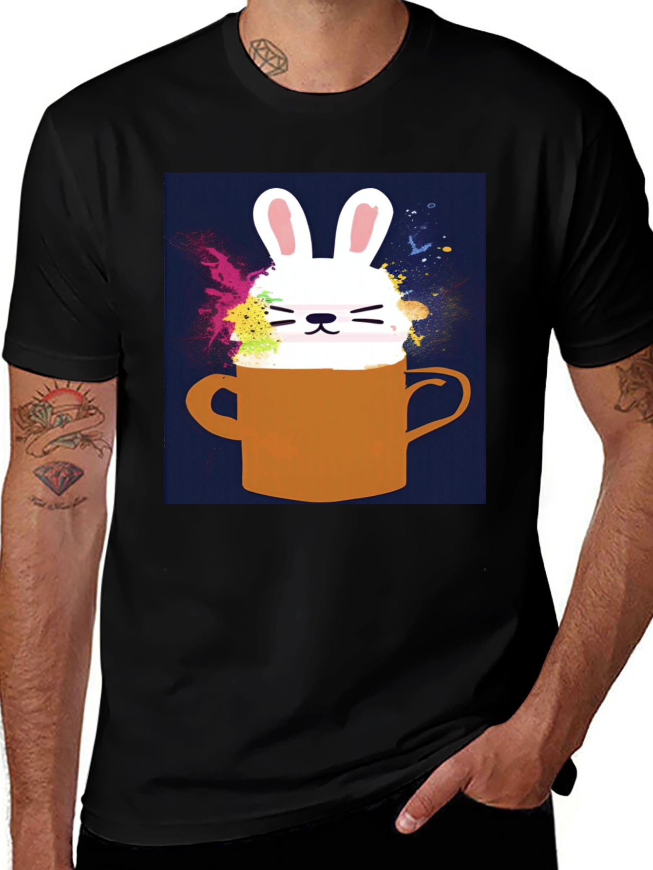 Variant 11 of Bunny Coffee Mug Graphic Tee