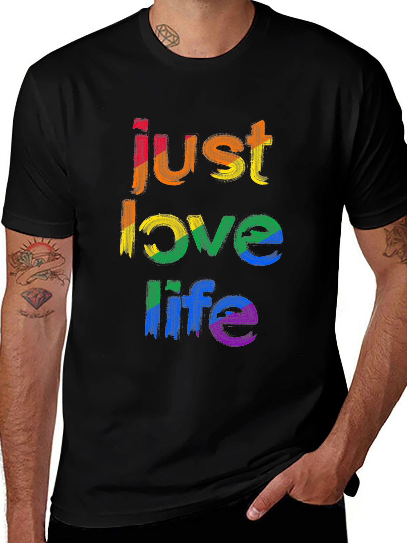Variant 28 of Just Love Life Rainbow Pride T-Shirt