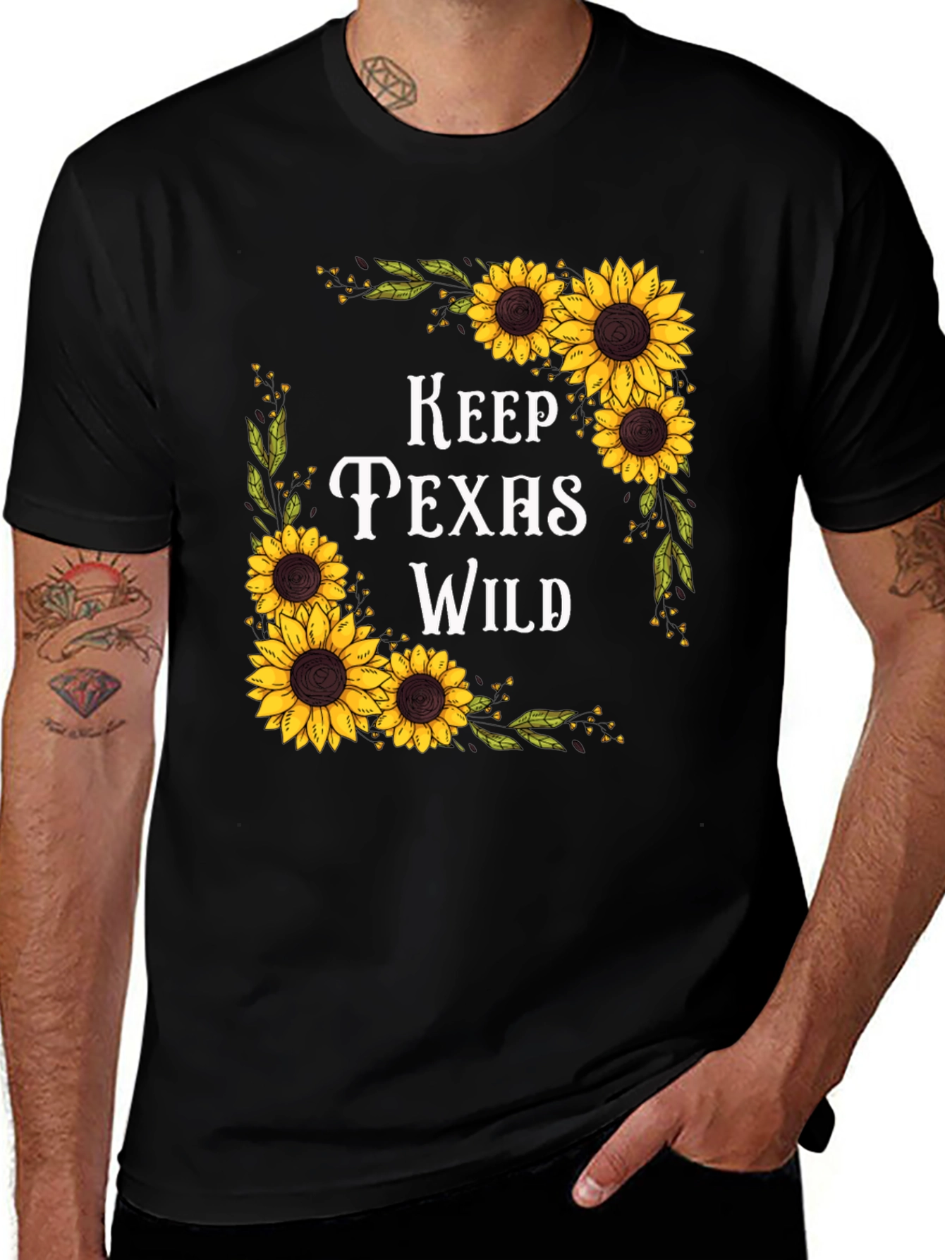 Keep Texas Wild Sunflower Graphic Tee