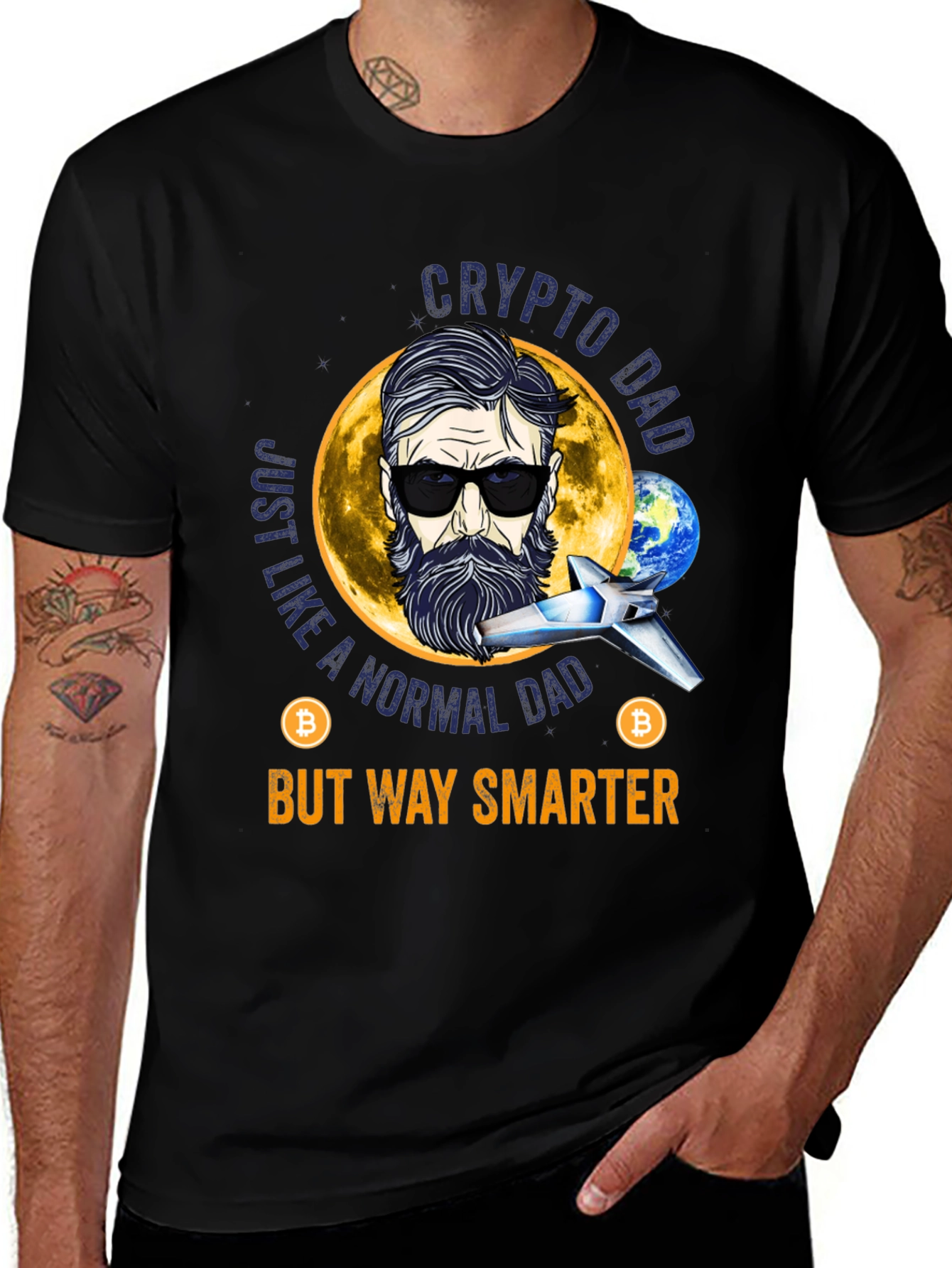 Variant 24 of Crypto Dad T-Shirt - But Way Smarter