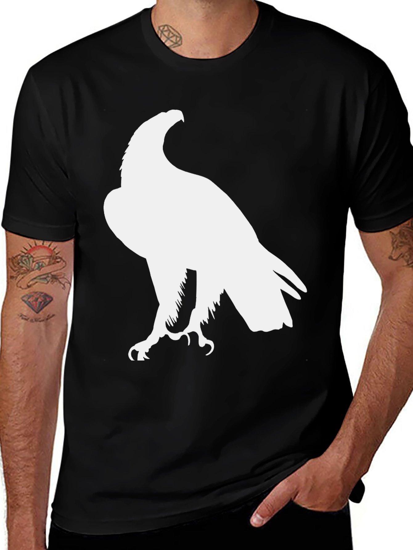 Variant 20 of Eagle Graphic Black T-Shirt - Bold Statement Tee