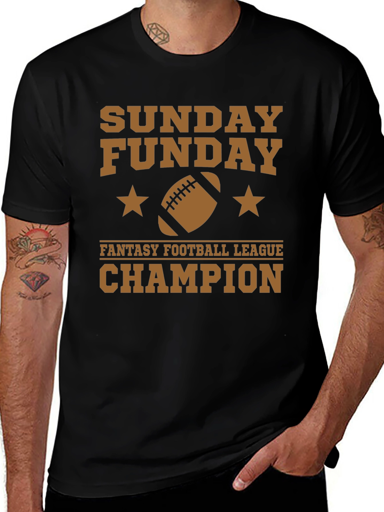 Variant 12 of Sunday Funday Fantasy Football Champion Graphic Tee