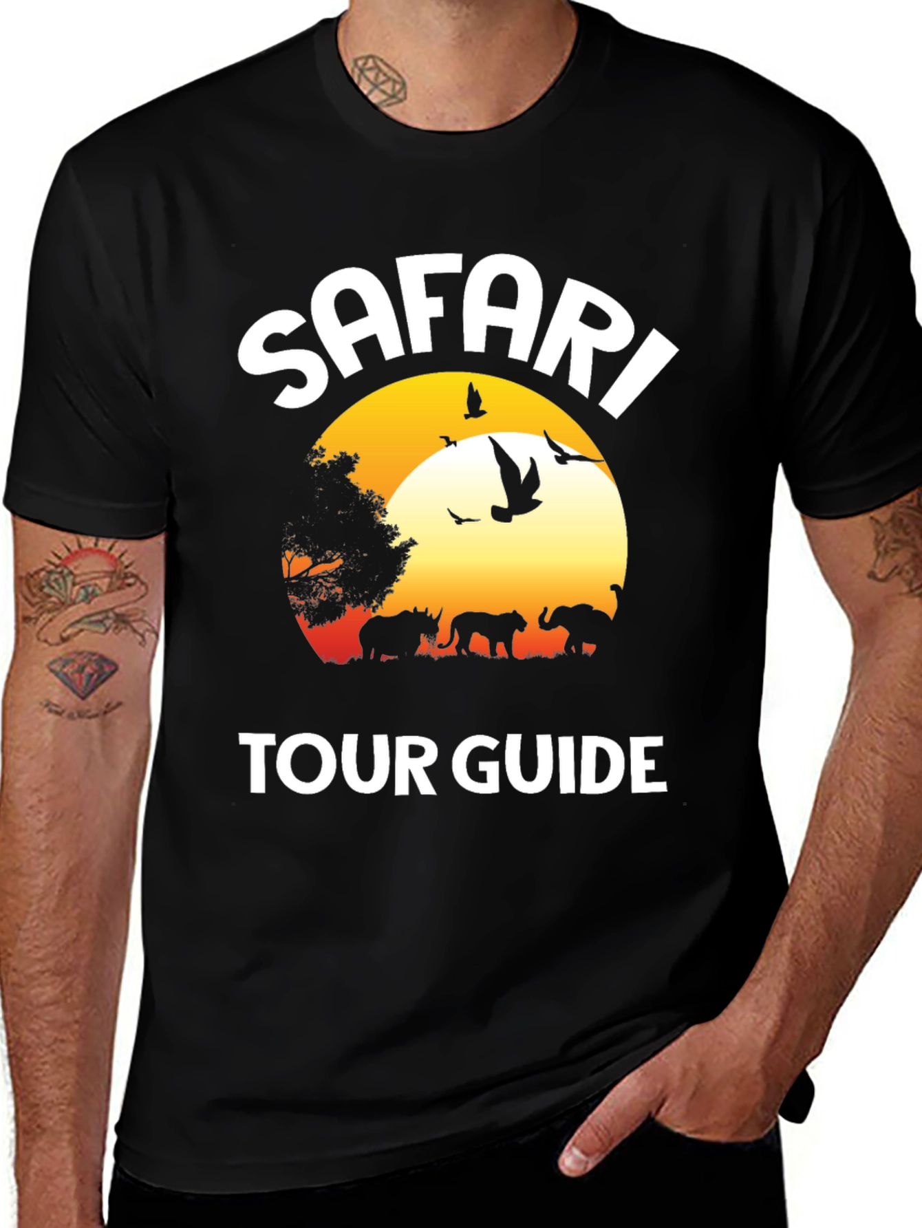 Variant 4 of Safari Tour Guide Graphic T-Shirt
