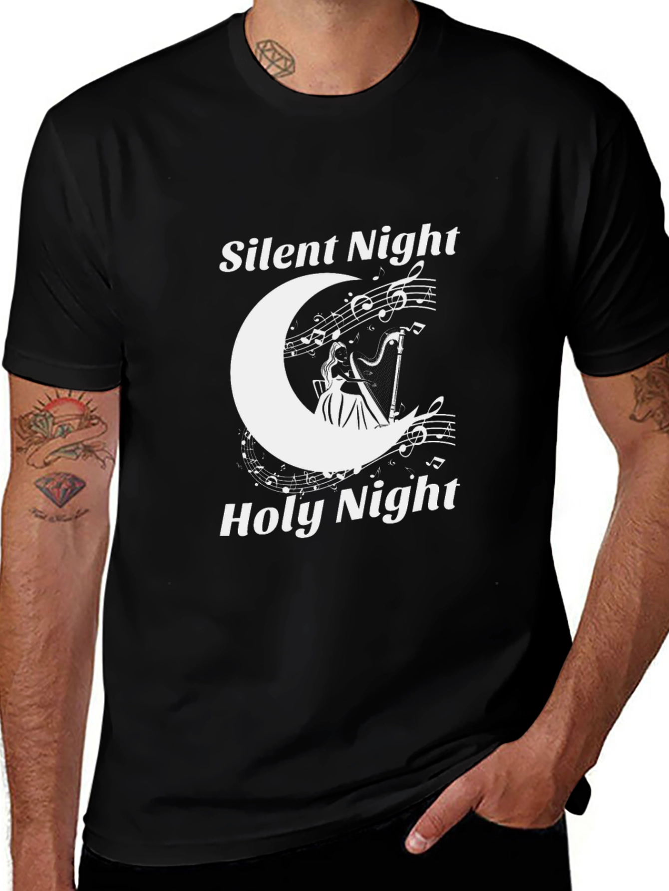Variant 28 of Silent Night Holy Night Black T-Shirt