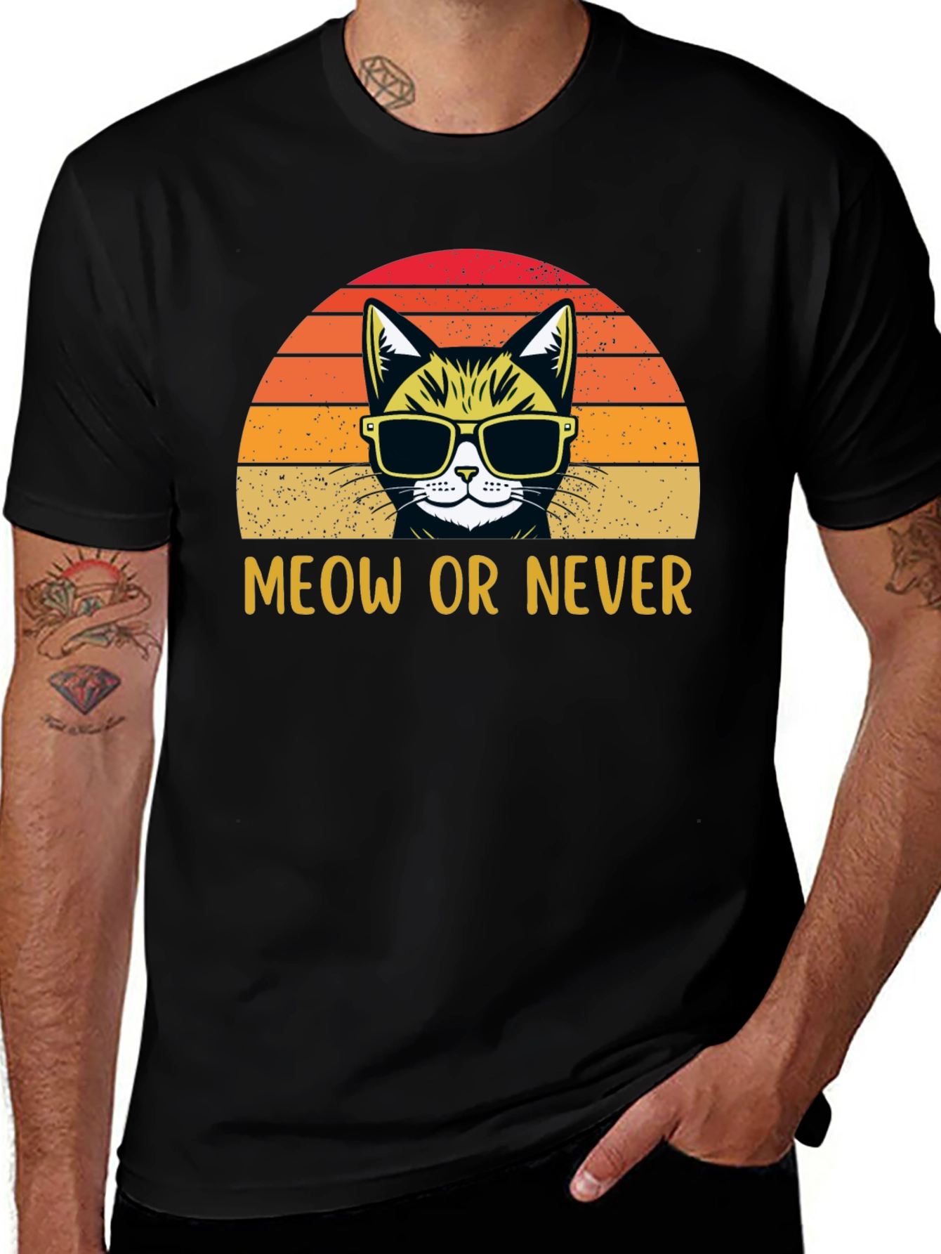 Variant 20 of Meow or Never Cat T-Shirt