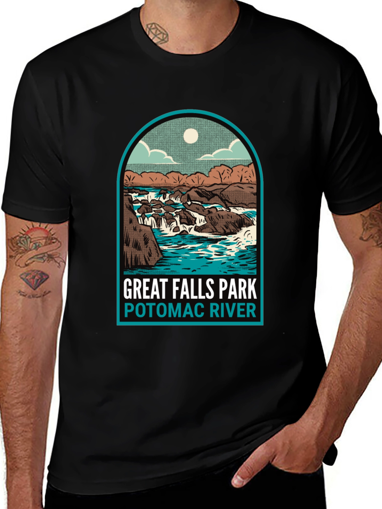 Variant 20 of Great Falls Park Graphic Tee - Potomac River