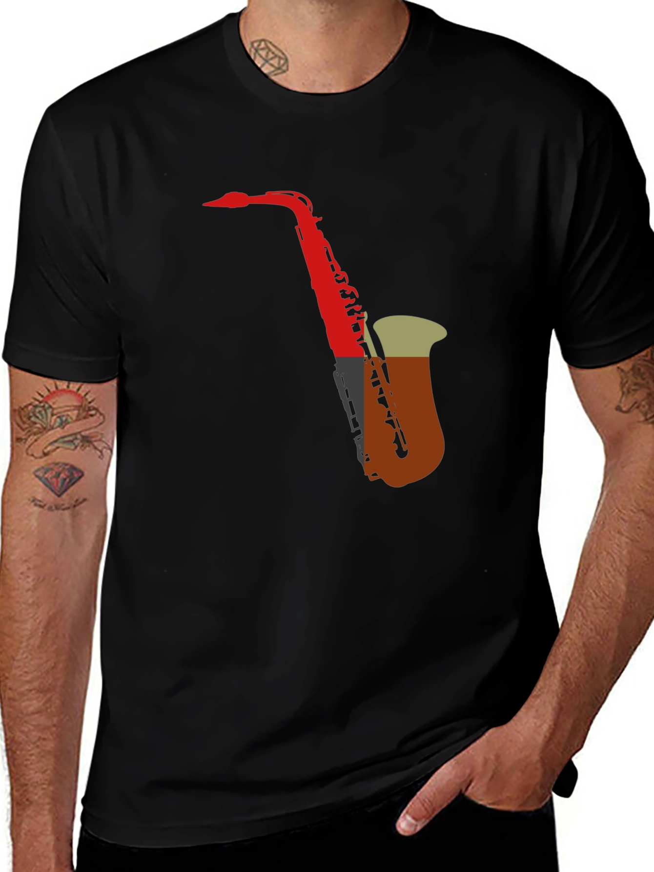 Variant 6 of Saxophone Graphic T-Shirt - Cool Music Tee