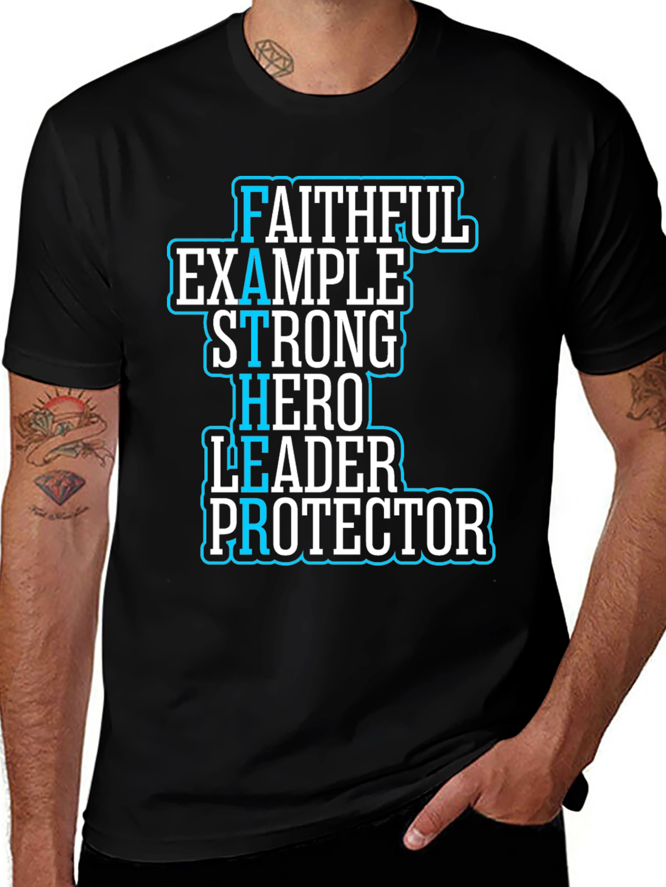 Faithful Father T-Shirt - Hero Leader Protector Tee