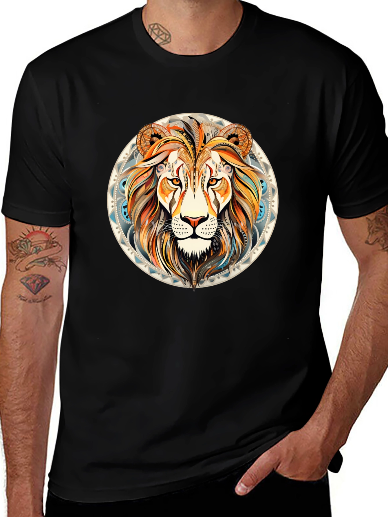 Variant 29 of Lion Graphic Tee - Bold Style