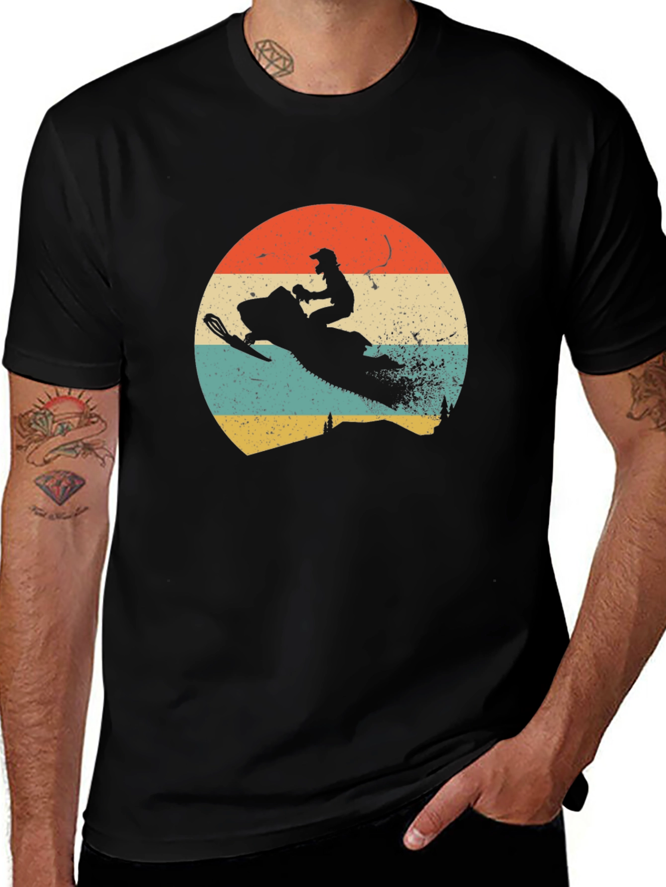 Variant 14 of Vintage Snowmobile T-Shirt - Retro Style Rider Tee