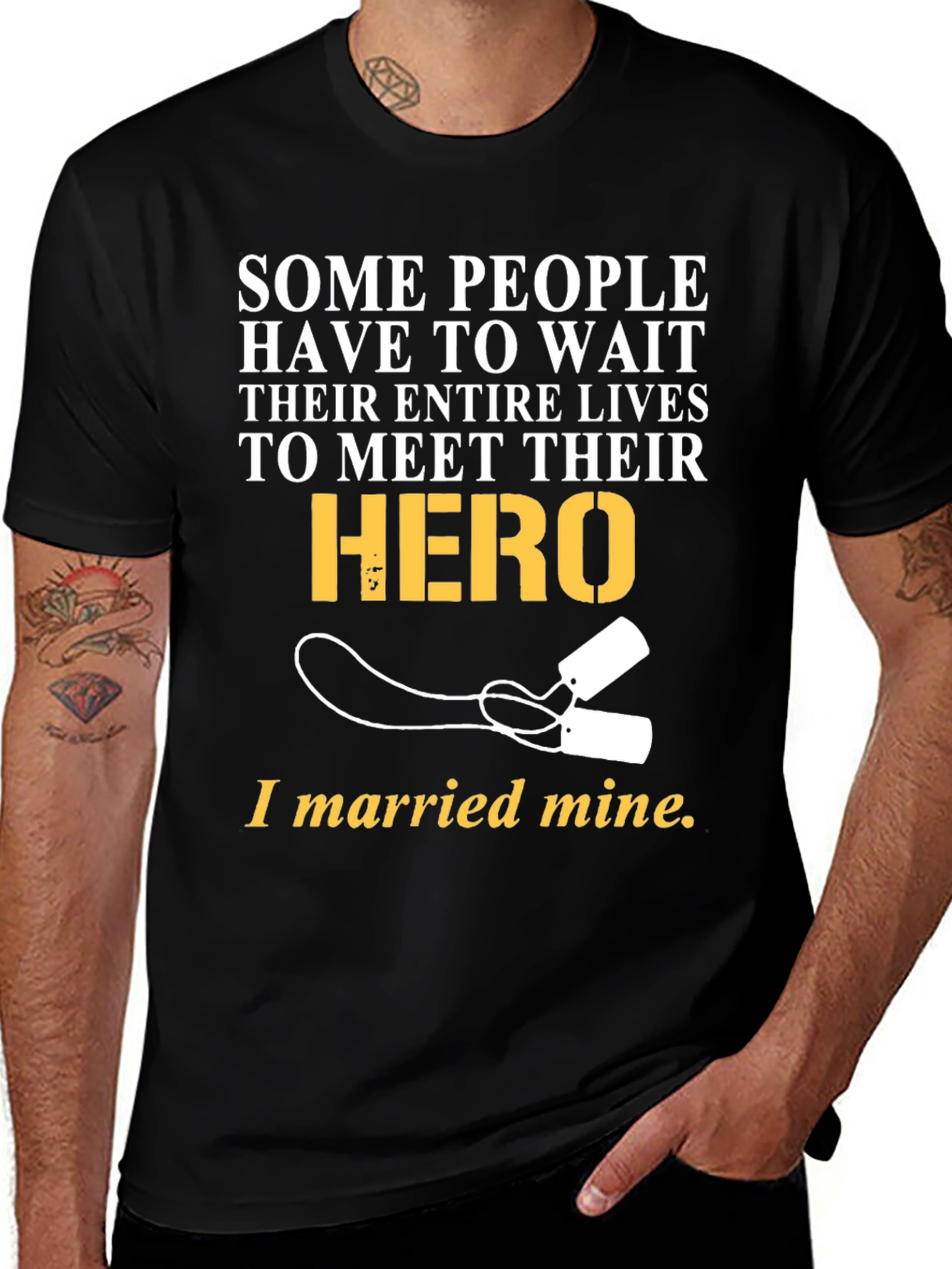 Variant 19 of Hero Marriage T-Shirt - Military Wife Apparel