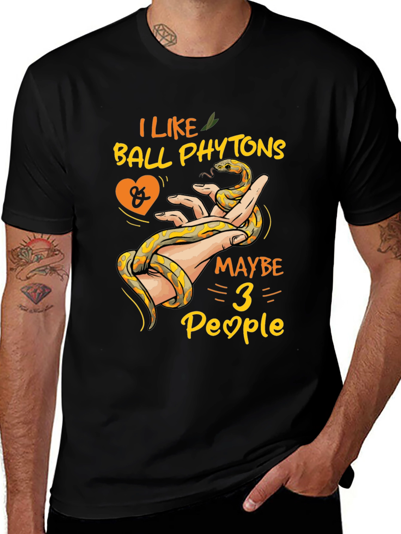Ball Python Lover Graphic Tee - Snake Pet T-Shirt
