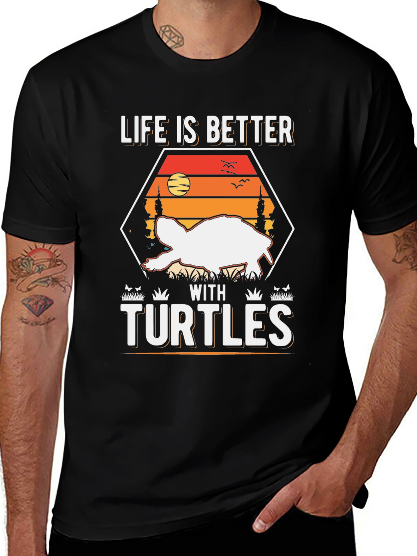 Variant 5 of Life is Better with Turtles Graphic Tee