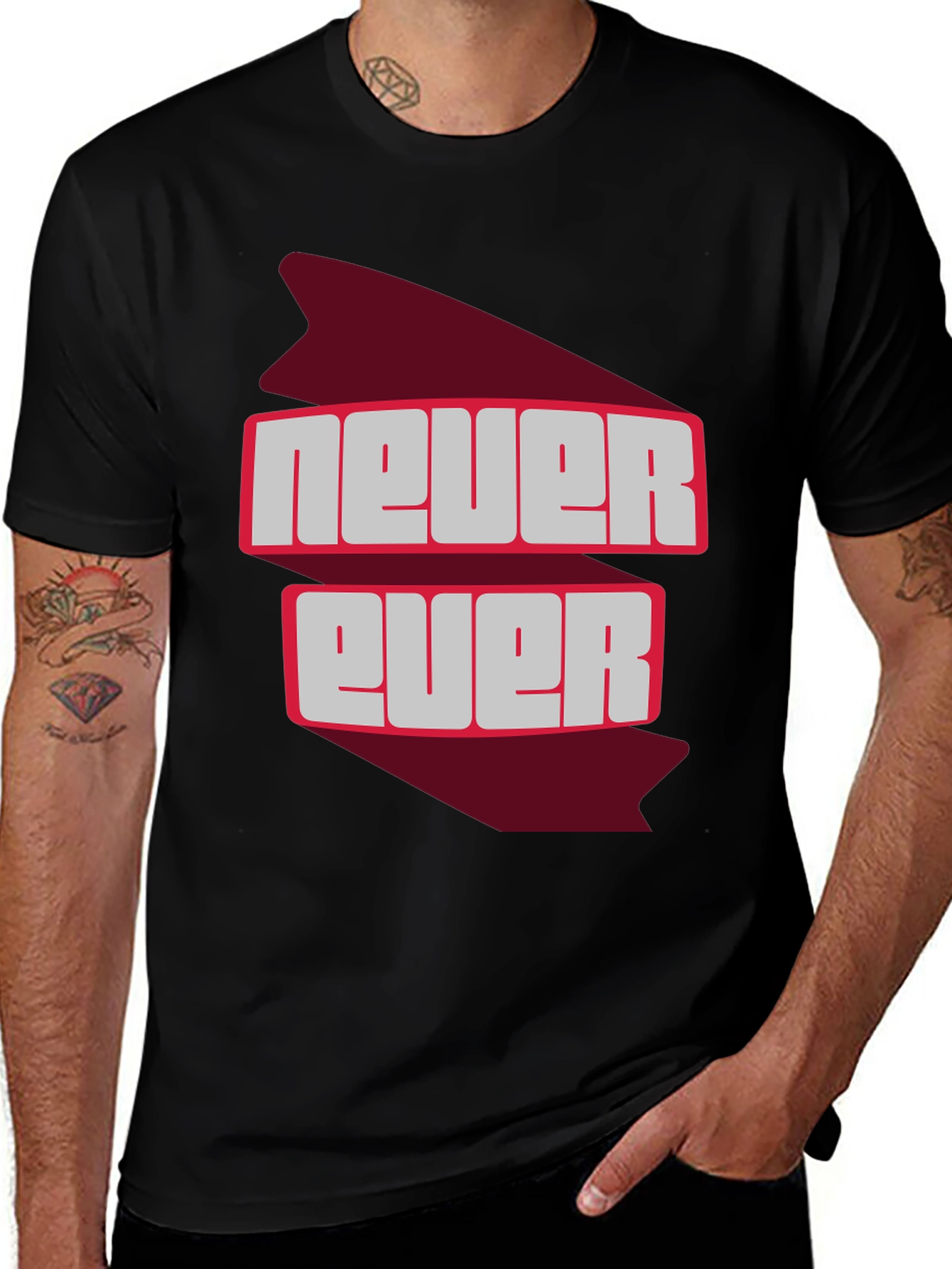 Variant 8 of Never Ever Graphic Tee - Stylish and Trendy
