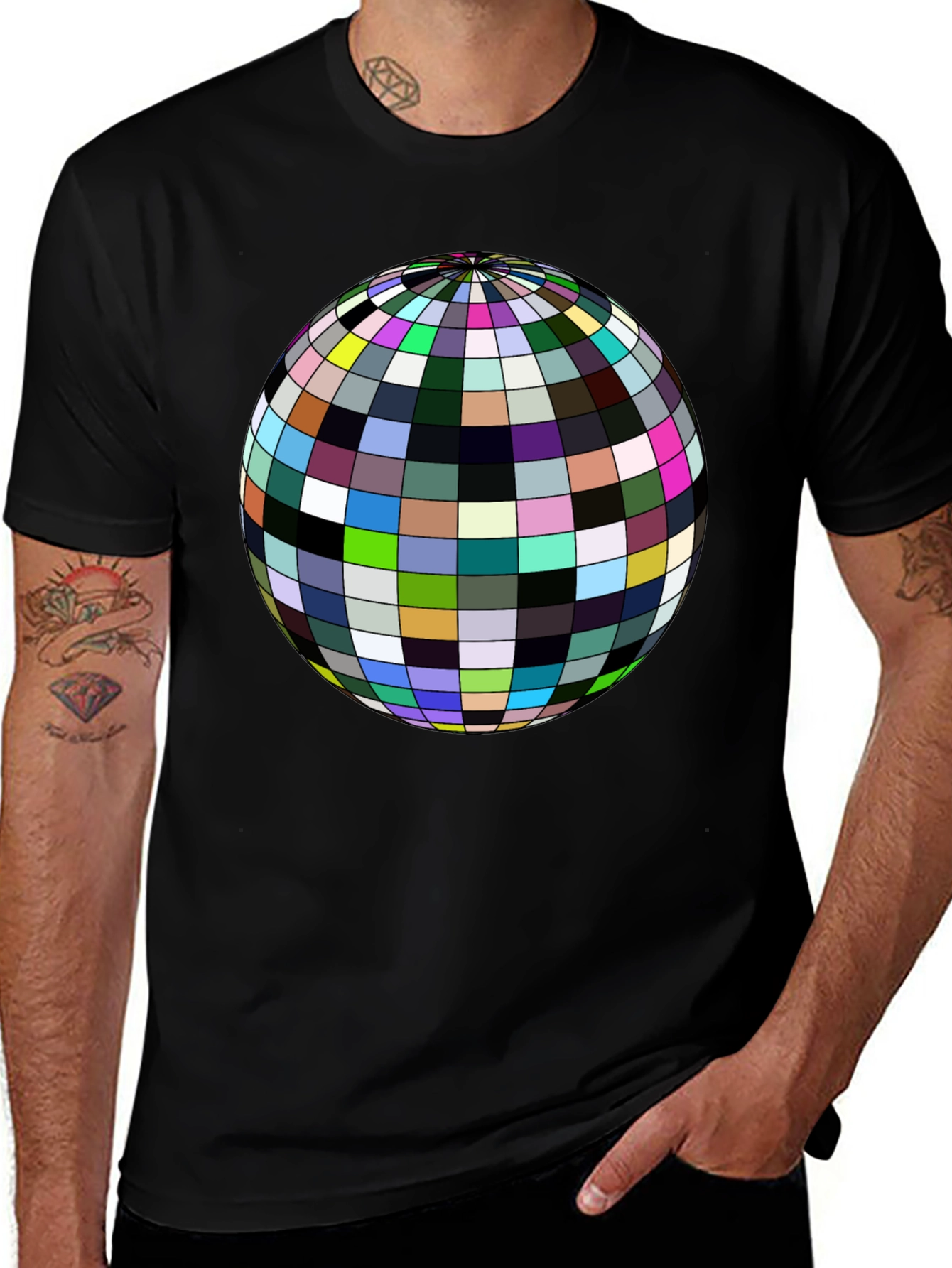 Variant 15 of Retro Disco Ball Graphic Tee - Cool Novelty Design
