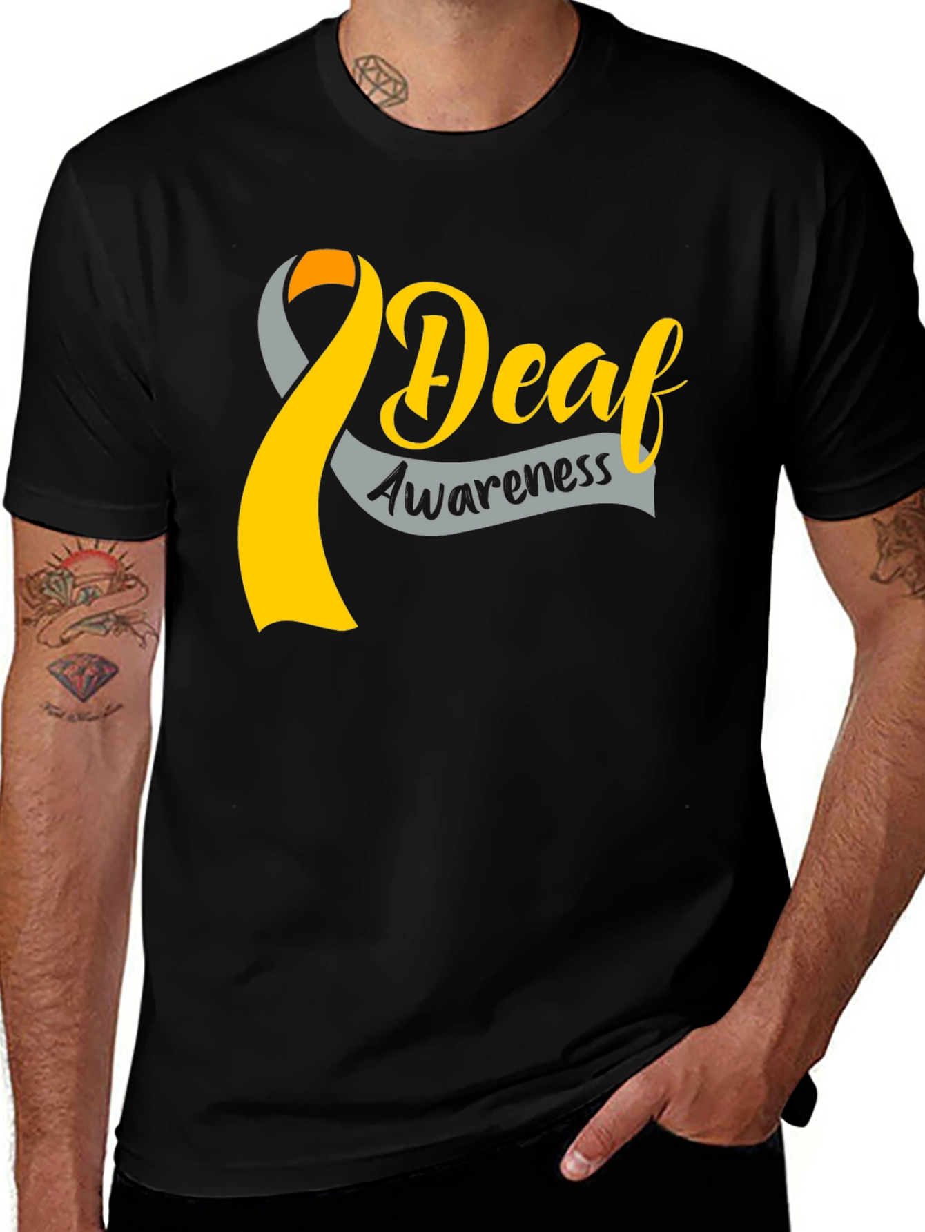 Deaf Awareness Ribbon T-Shirt - Show Your Support!