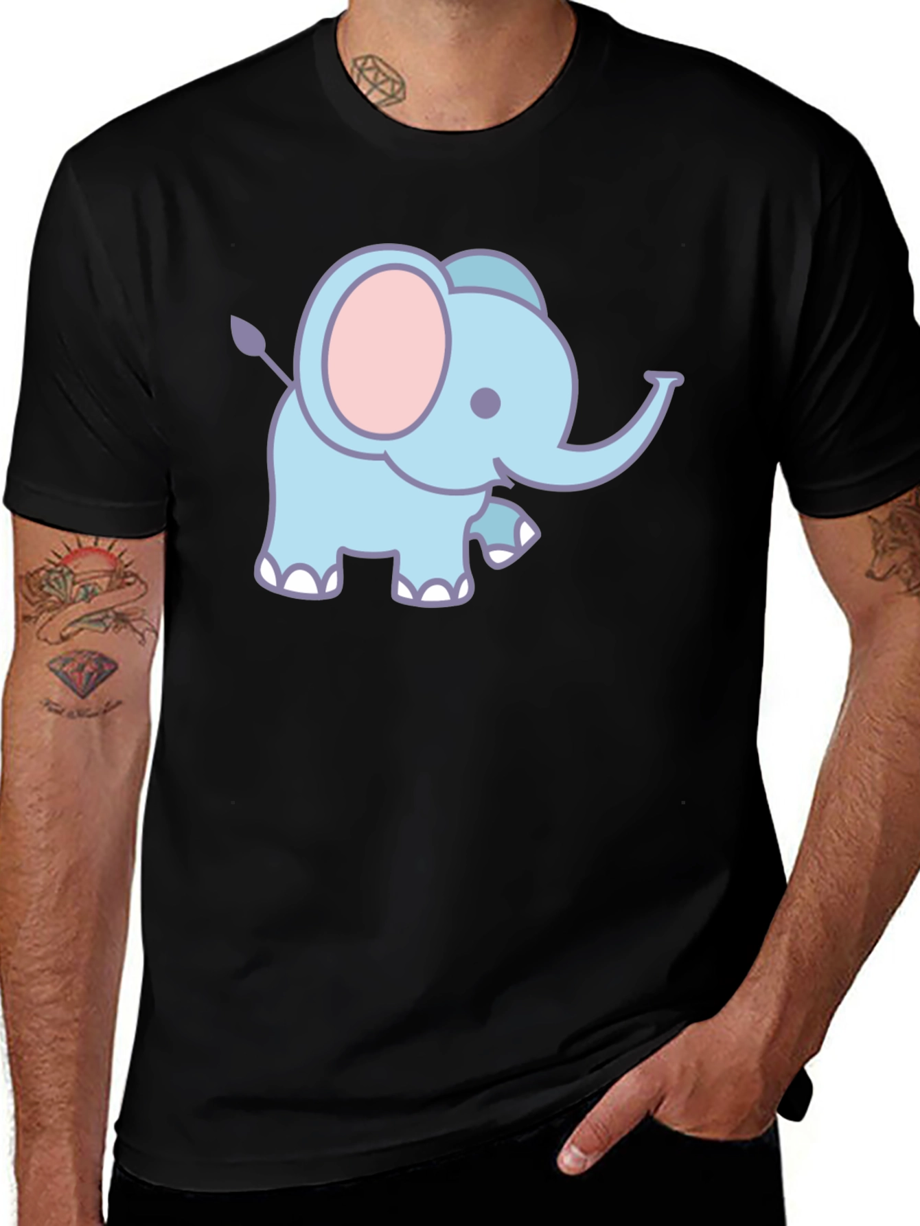 Variant 8 of Cute Elephant Graphic T-Shirt - Soft Cotton Blend