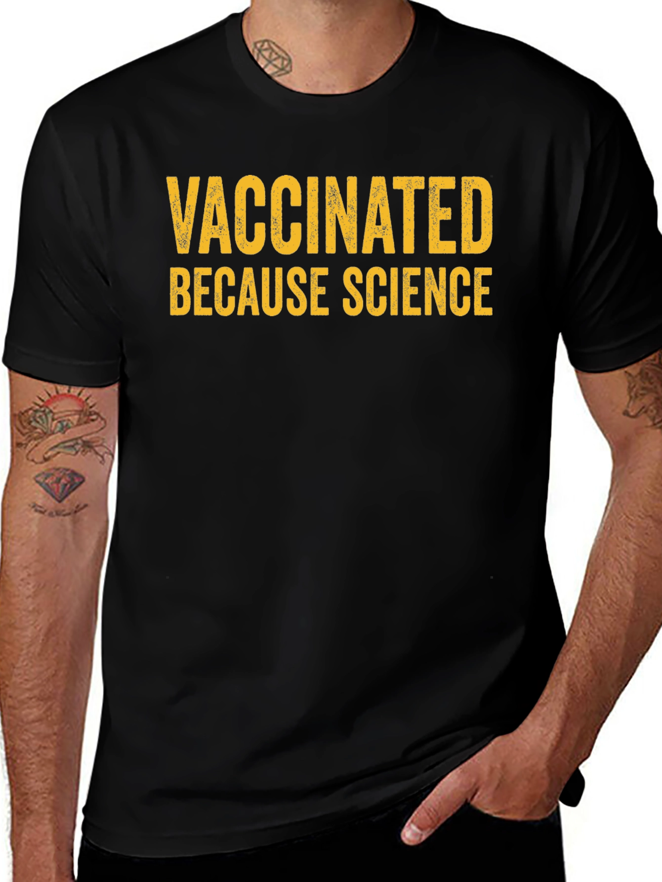 Variant 17 of Vaccinated Because Science Graphic T-Shirt