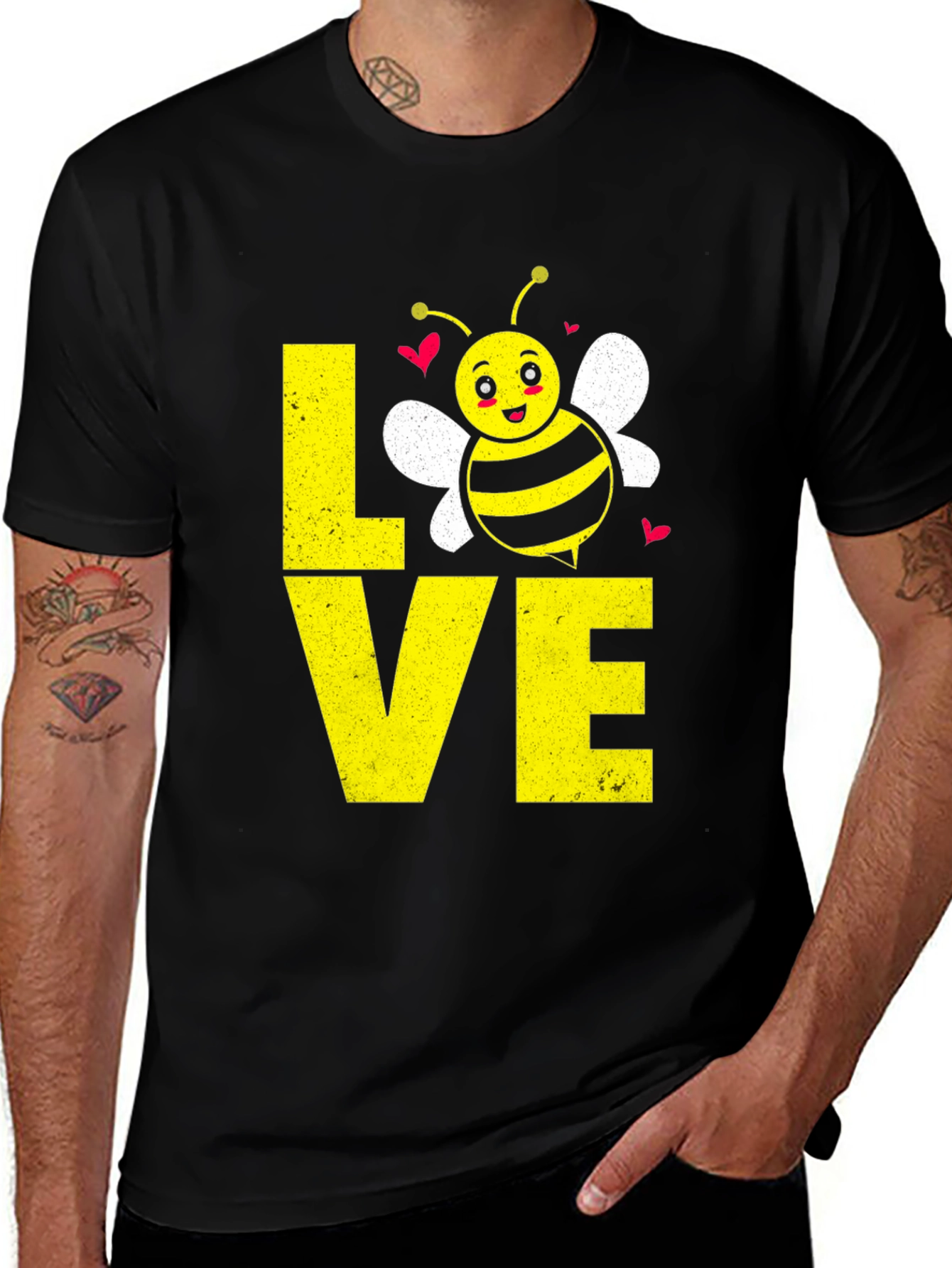Variant 6 of Love Bee T-Shirt - Cute Honeybee Graphic Tee