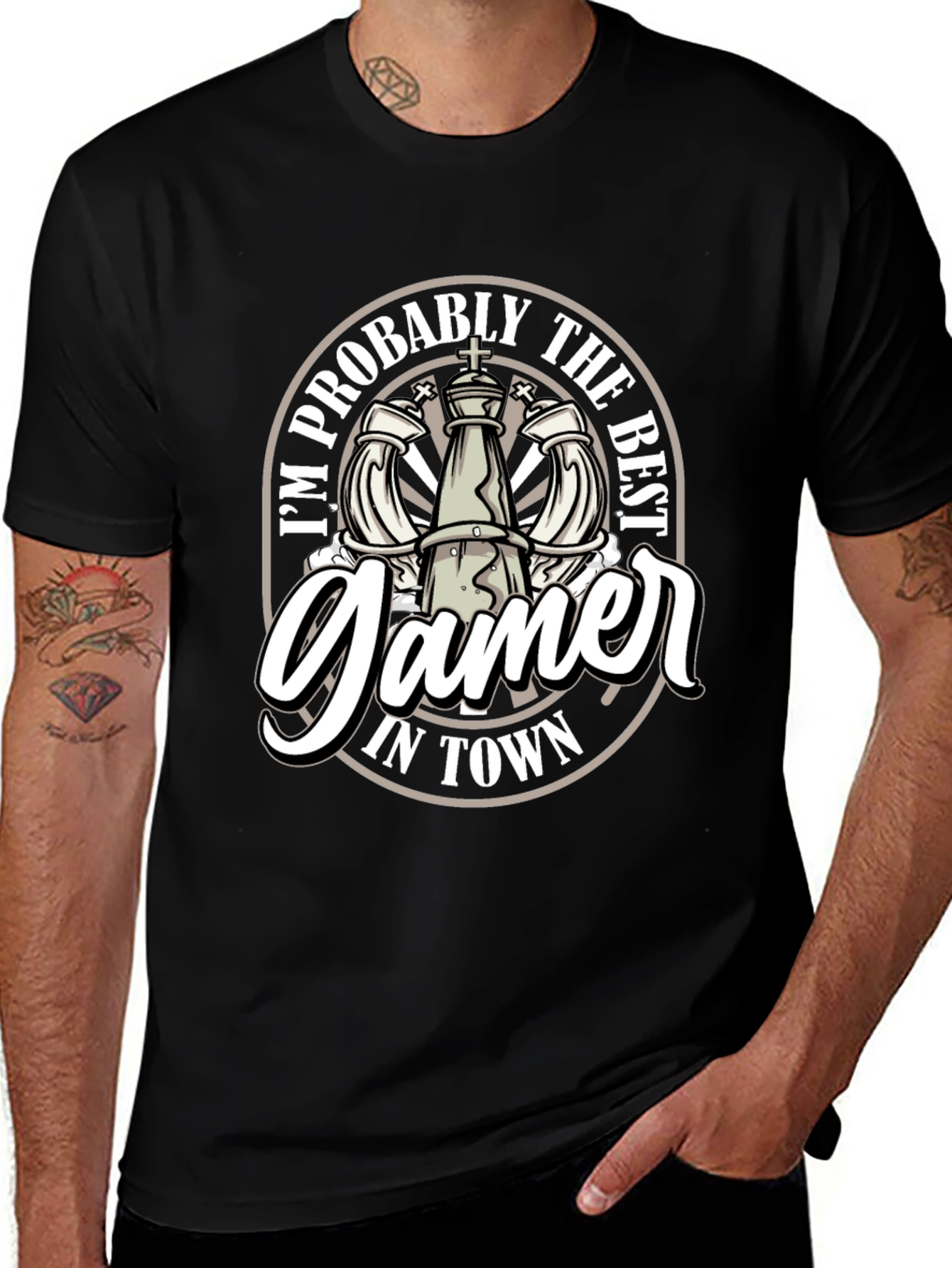 Variant 18 of I'm Probably the Best Gamer In Town T-Shirt